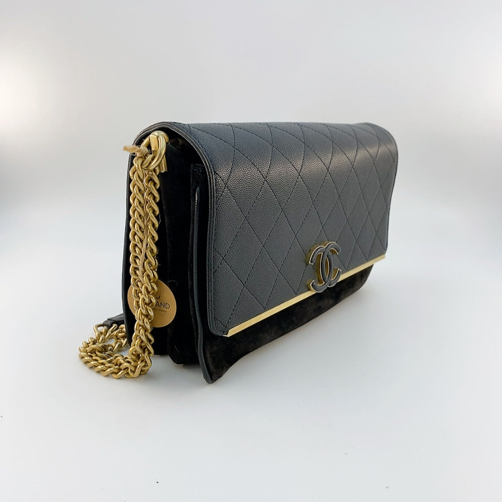 CHANEL LADY COCO FLAP BAG  IN BLACK