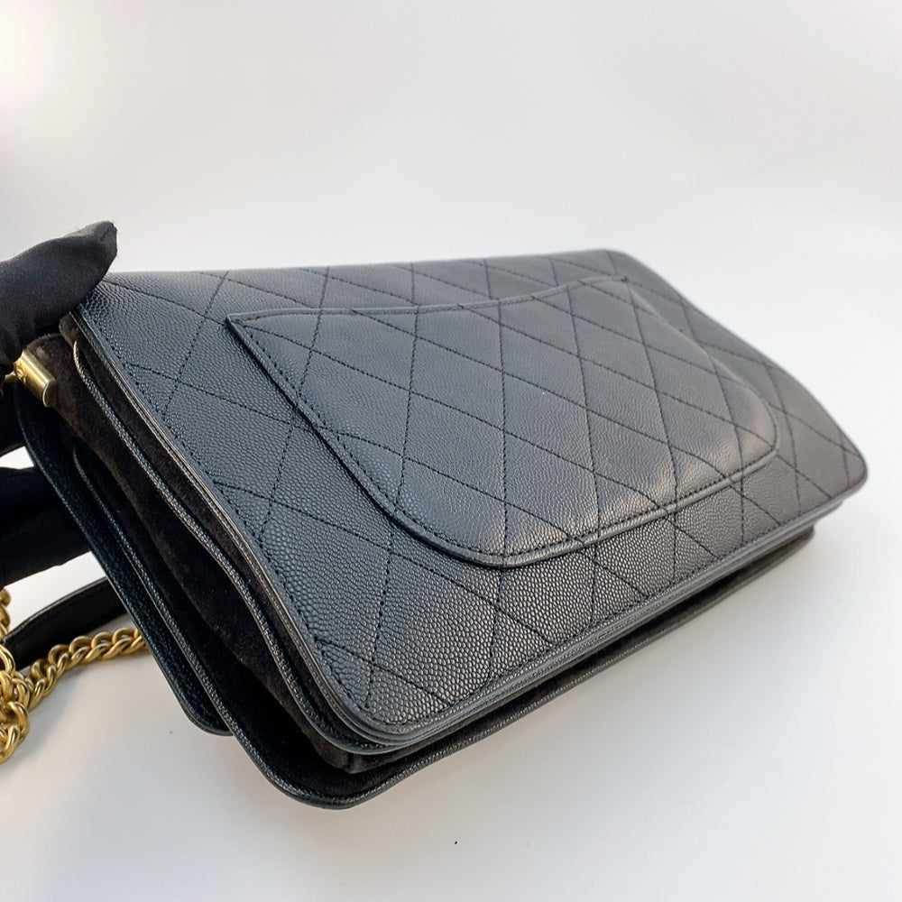 CHANEL LADY COCO FLAP BAG  IN BLACK