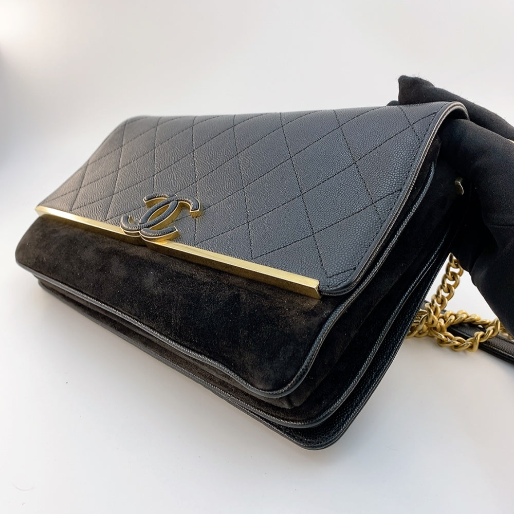 CHANEL LADY COCO FLAP BAG  IN BLACK