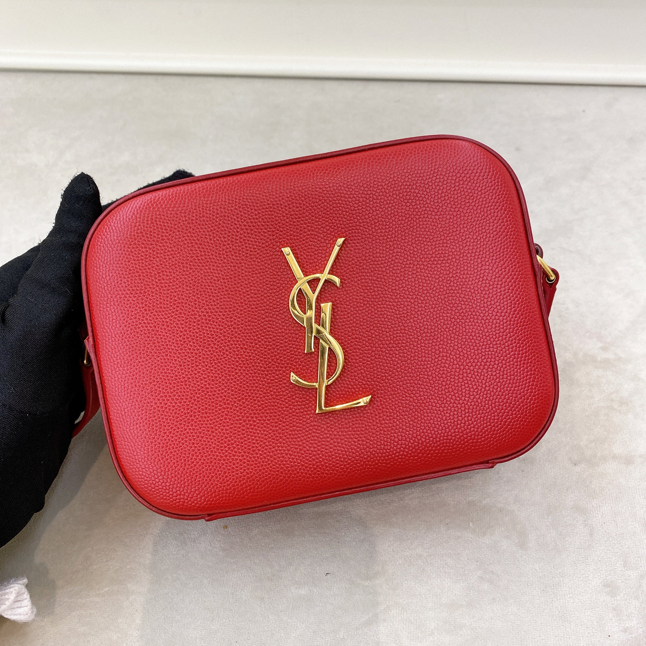 YSL Fuchsia Leather Cross Body Bag - Vintage Lux