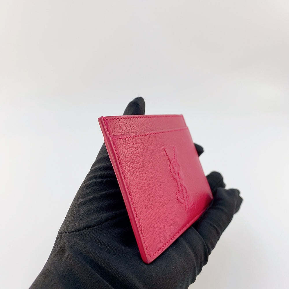 YSL Card Holder In Pink