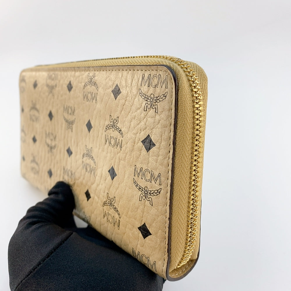 MCM Long Wallet in Beige