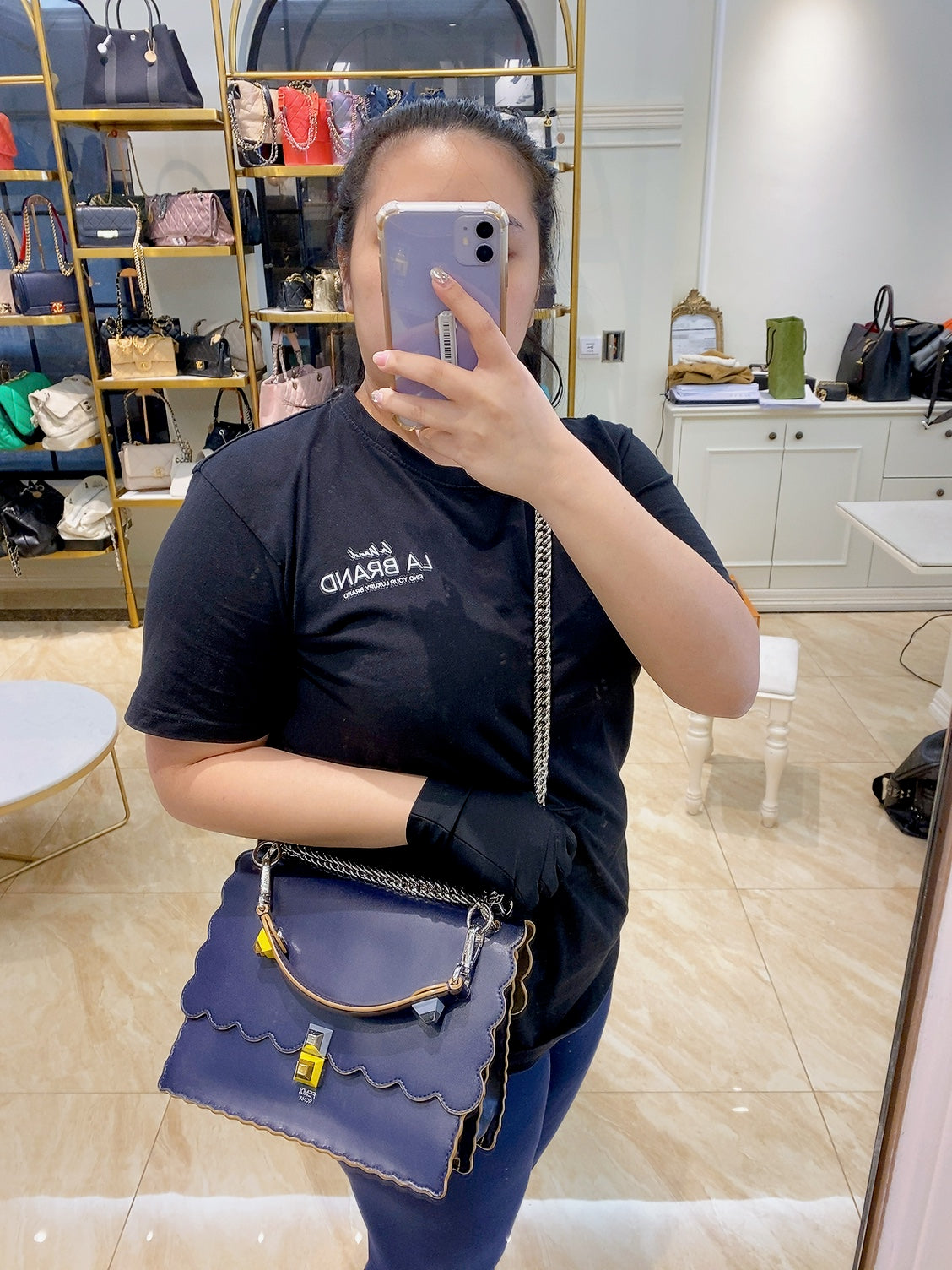 Fendi kan in dark blue