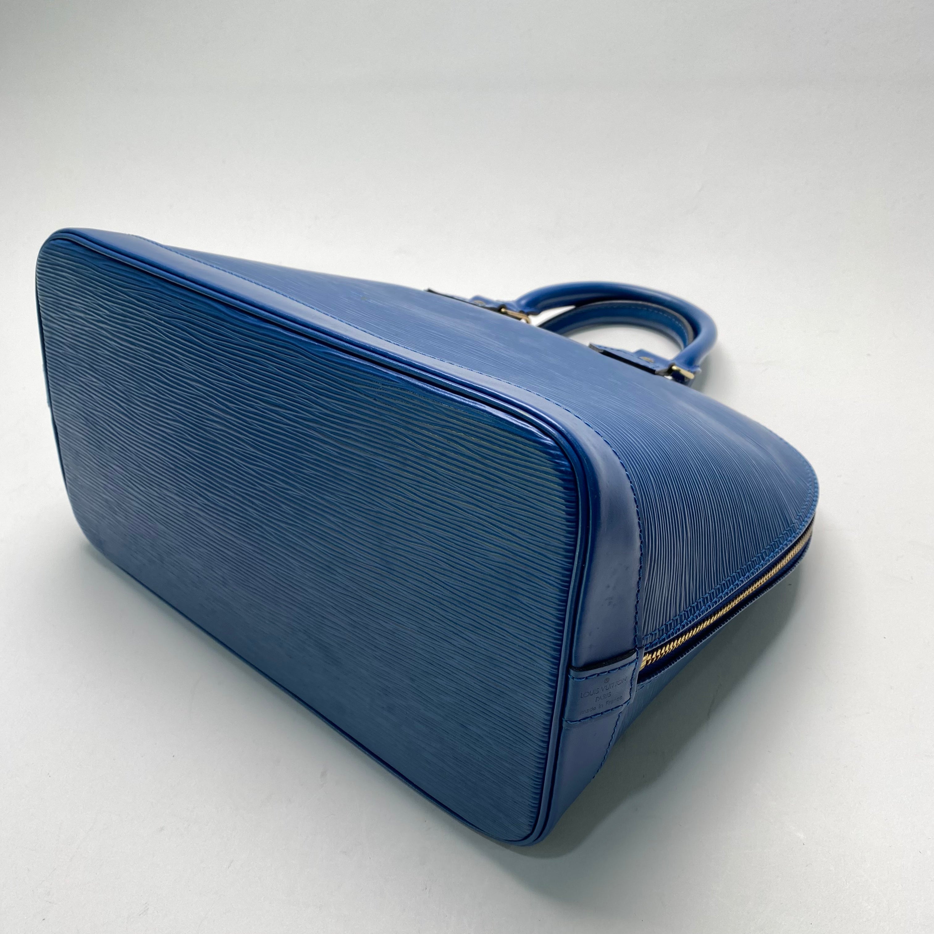 LV Blue Epi Leather Alma PM Bag