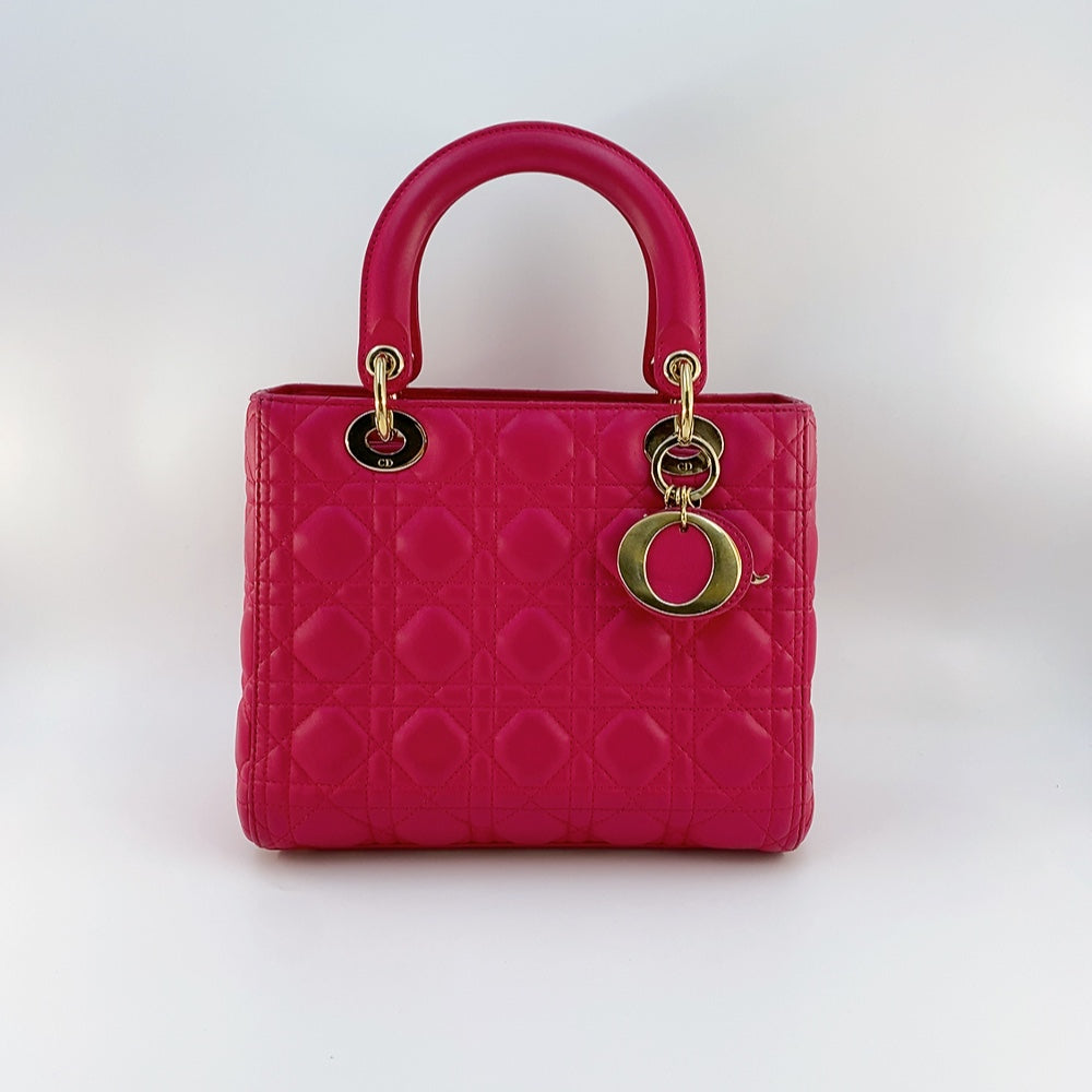 LADY DIOR MEDIUM IN FUCHSIA