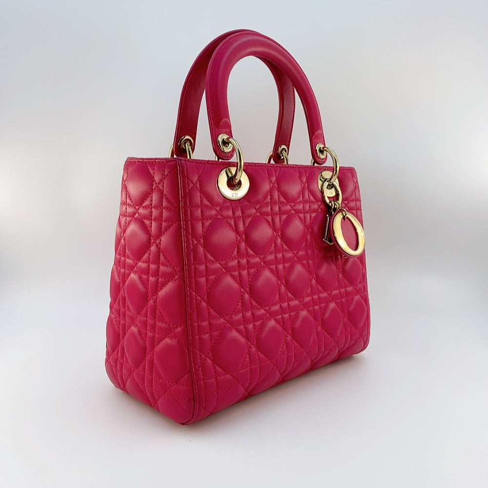 LADY DIOR MEDIUM IN FUCHSIA