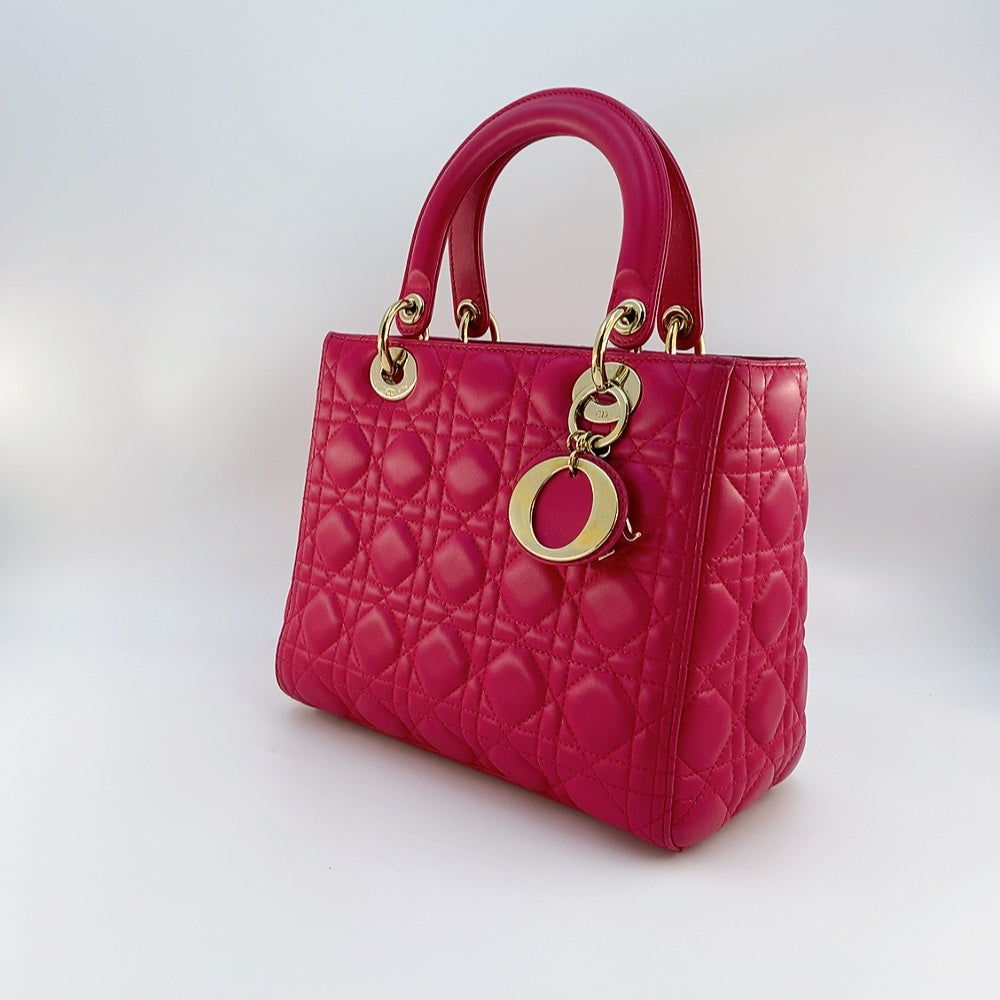 LADY DIOR MEDIUM IN FUCHSIA