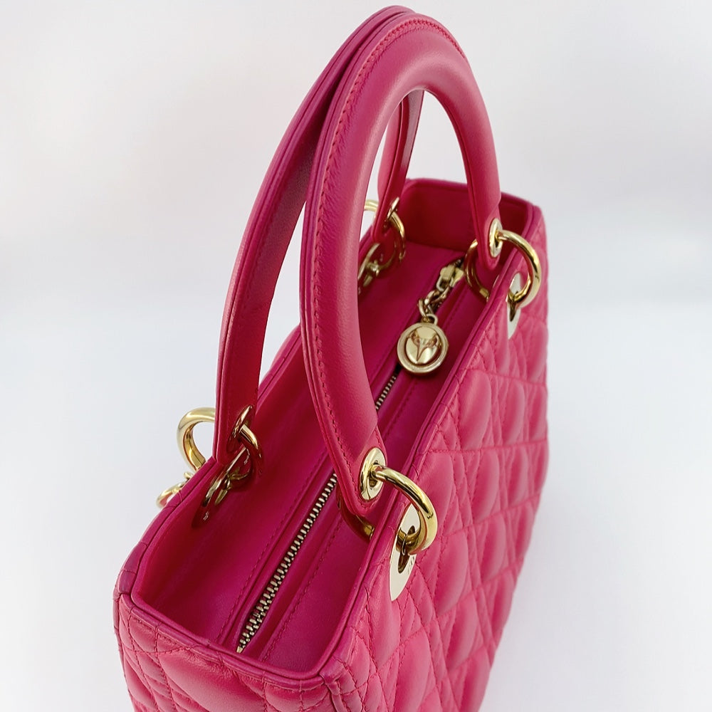 LADY DIOR MEDIUM IN FUCHSIA