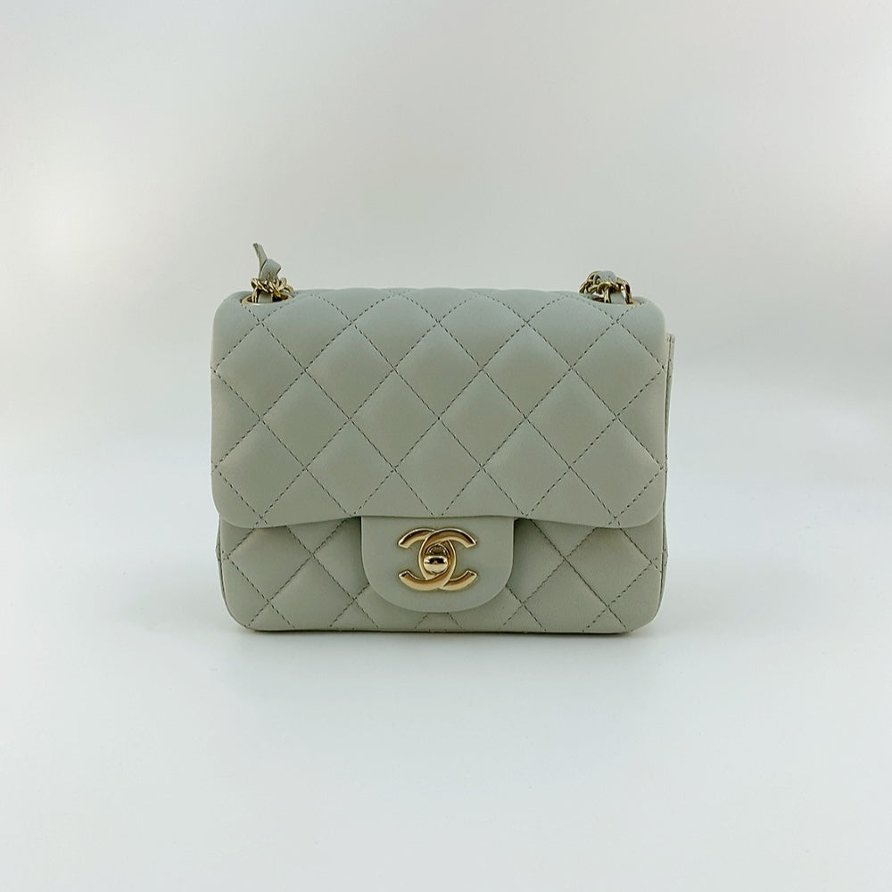 CHANEL MINI SQUARE IN GREY