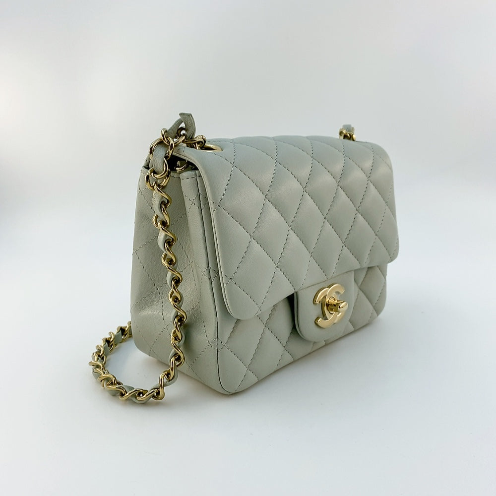 CHANEL MINI SQUARE IN GREY