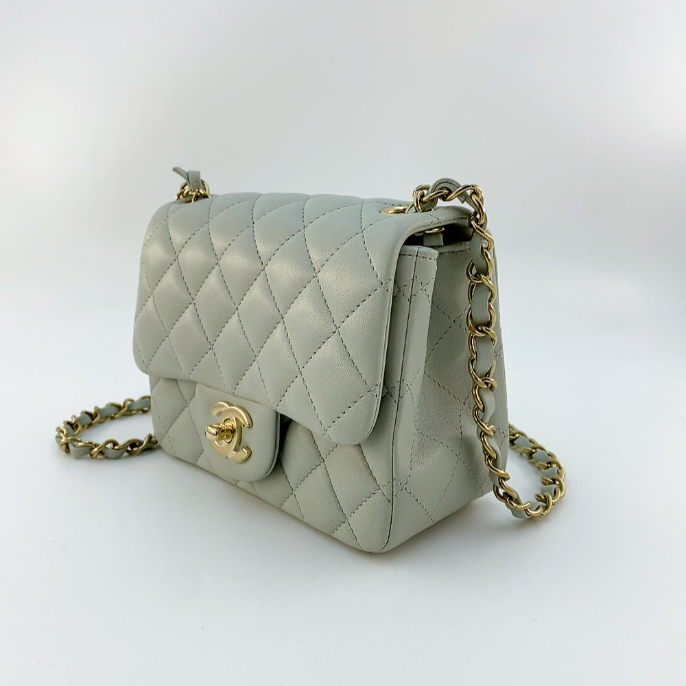 CHANEL MINI SQUARE IN GREY