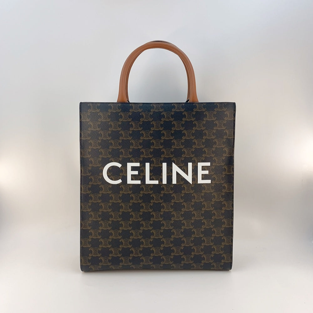 Celine Vertical Cabas Tote Bag Canvas 2 Way Monogram