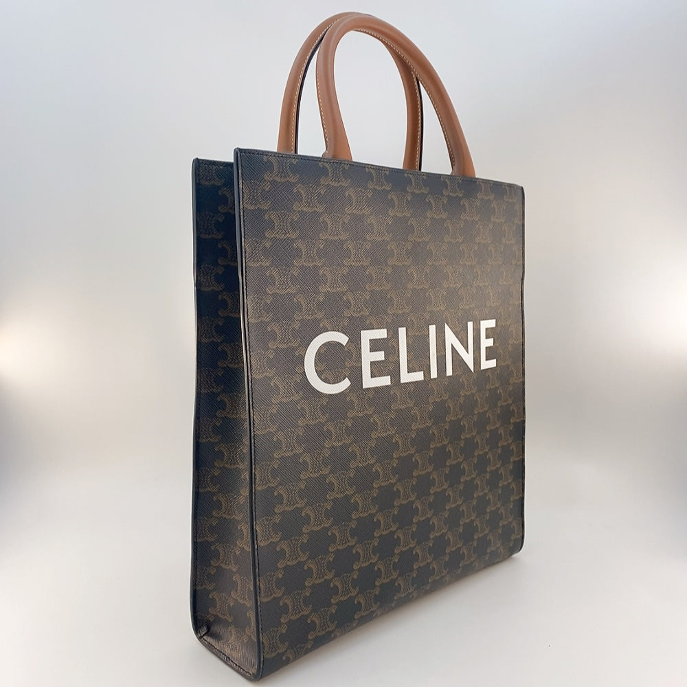 Celine Vertical Cabas Tote Bag Canvas 2 Way Monogram