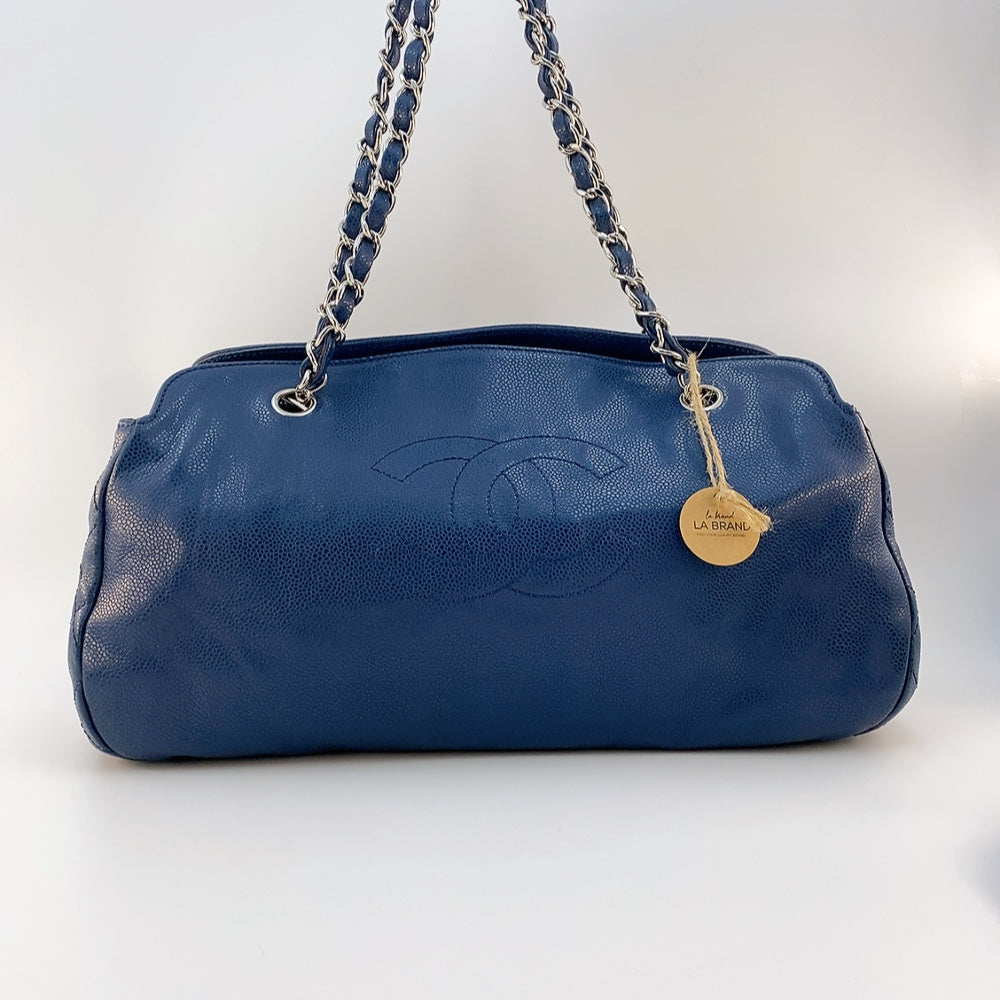 Chanel Caviar Tote In Blue