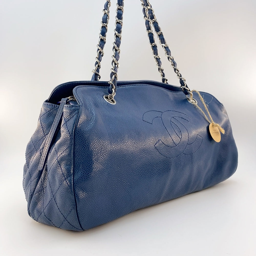 Chanel Caviar Tote In Blue