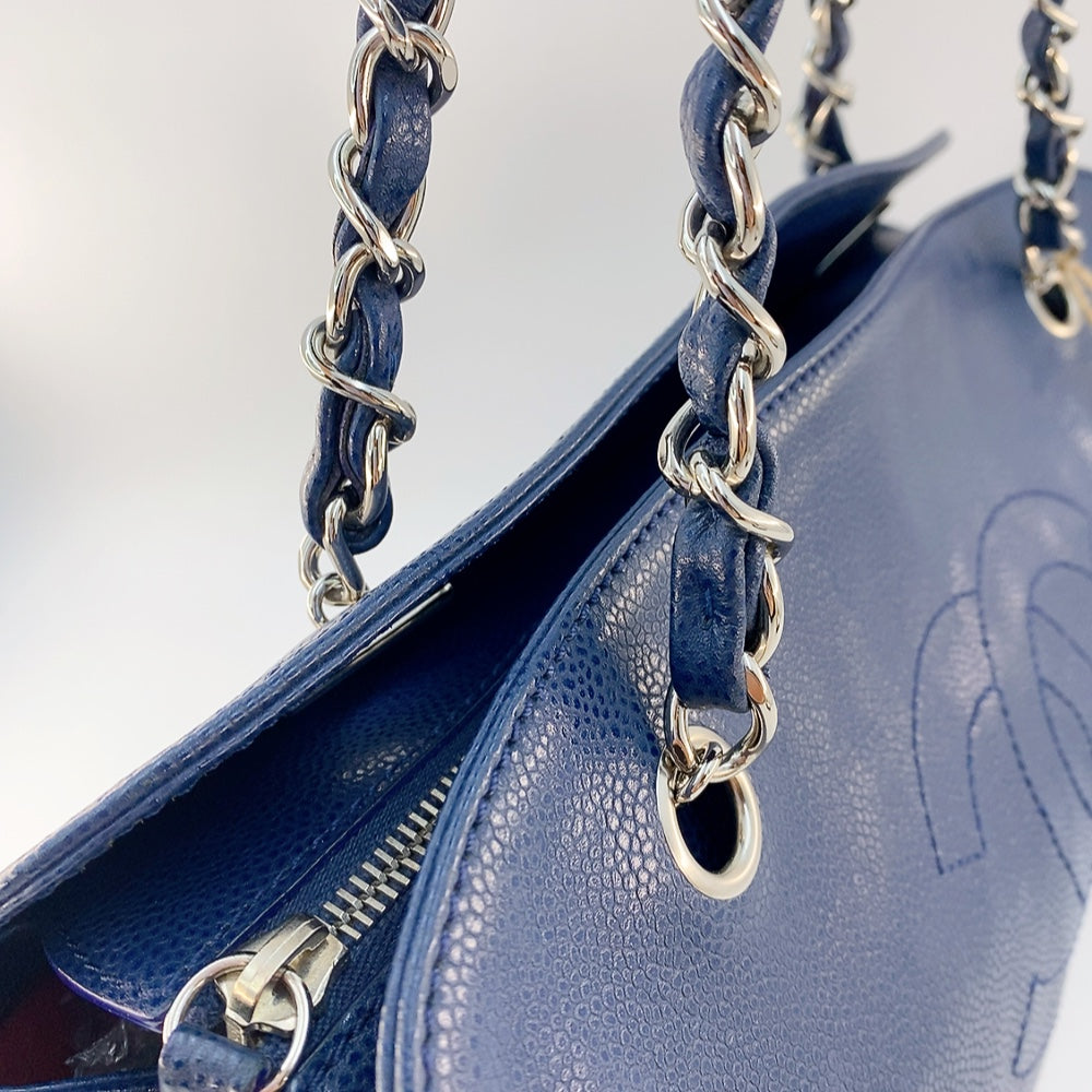 Chanel Caviar Tote In Blue