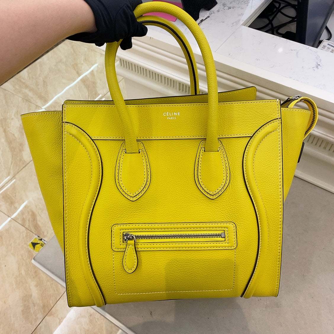 Celine luggage outlet yellow