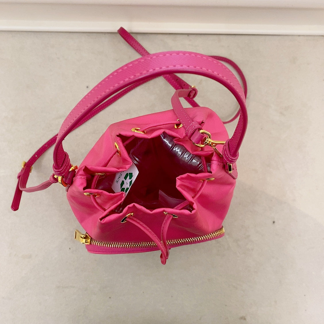 PRADA BUCKET IN Dark pink