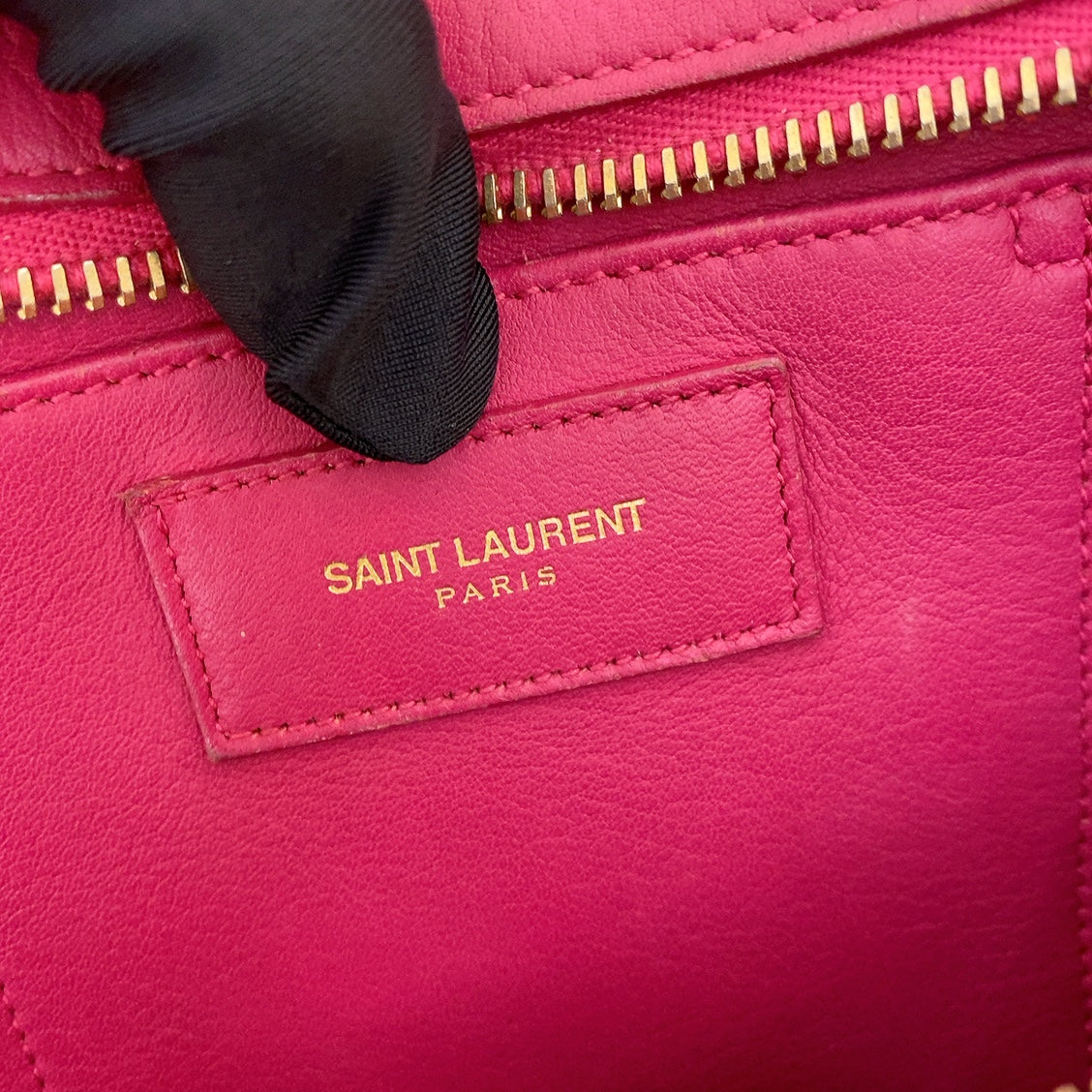 YSL Pink Smooth Calfskin Monogram Small Y Cabas Tote Bag