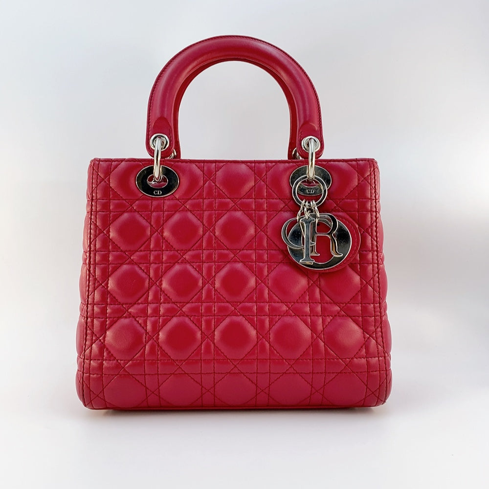 DIOR LADY MEDIUM  IN RED