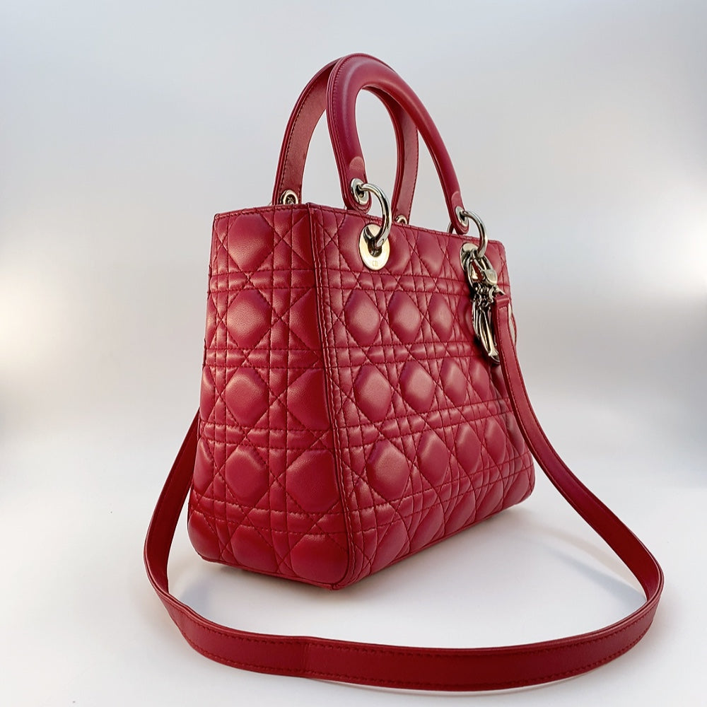 DIOR LADY MEDIUM  IN RED