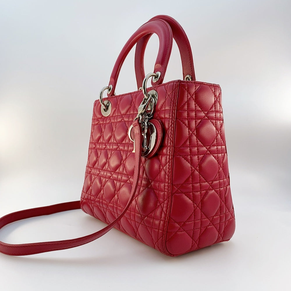 DIOR LADY MEDIUM  IN RED