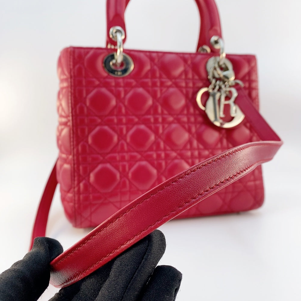 DIOR LADY MEDIUM  IN RED