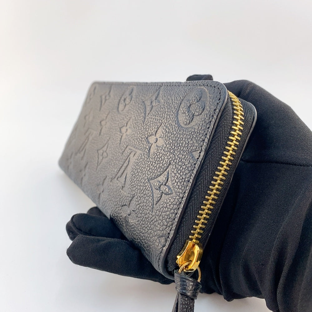 LV Clemence Long Wallet in Black