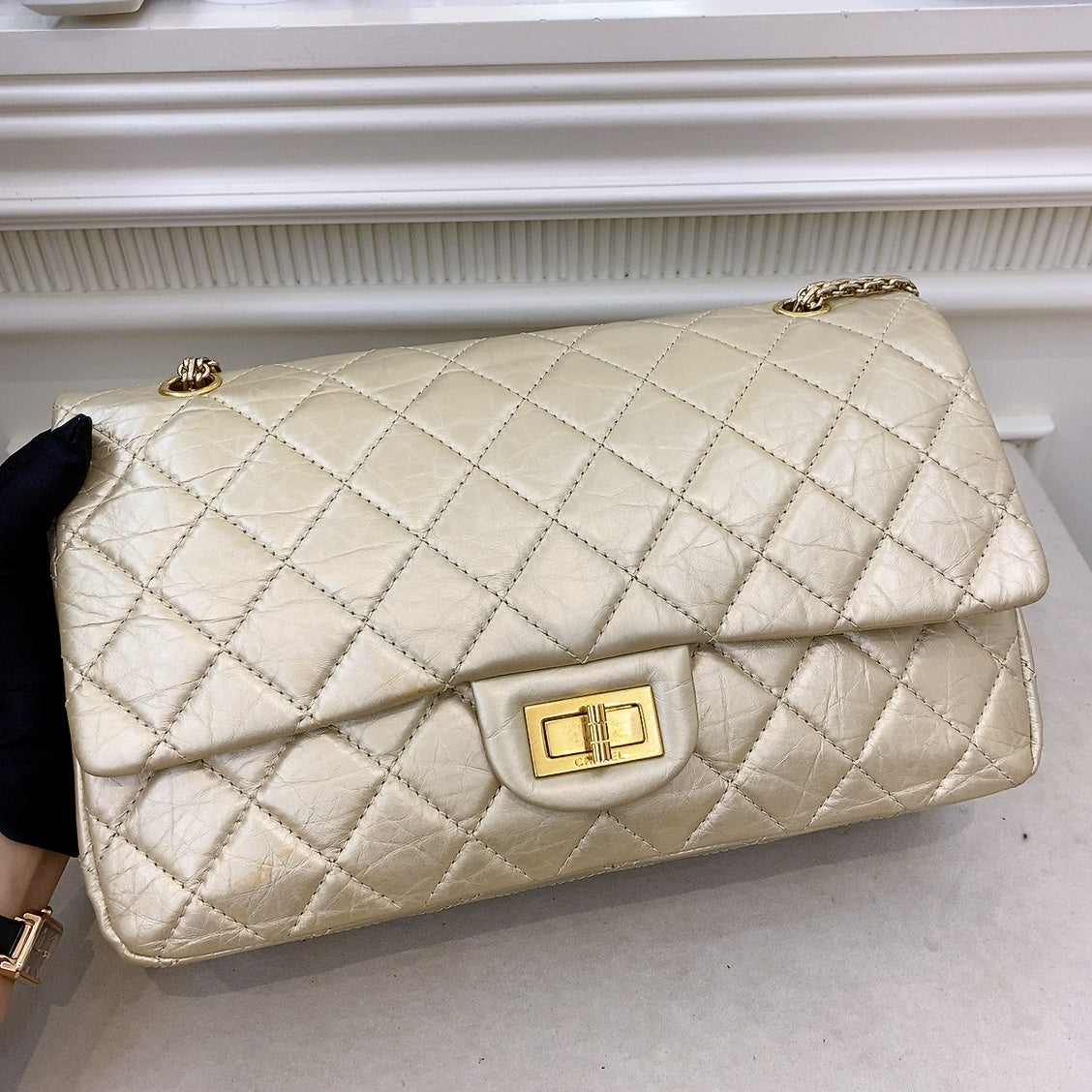 Chanel 2.55 gold sale