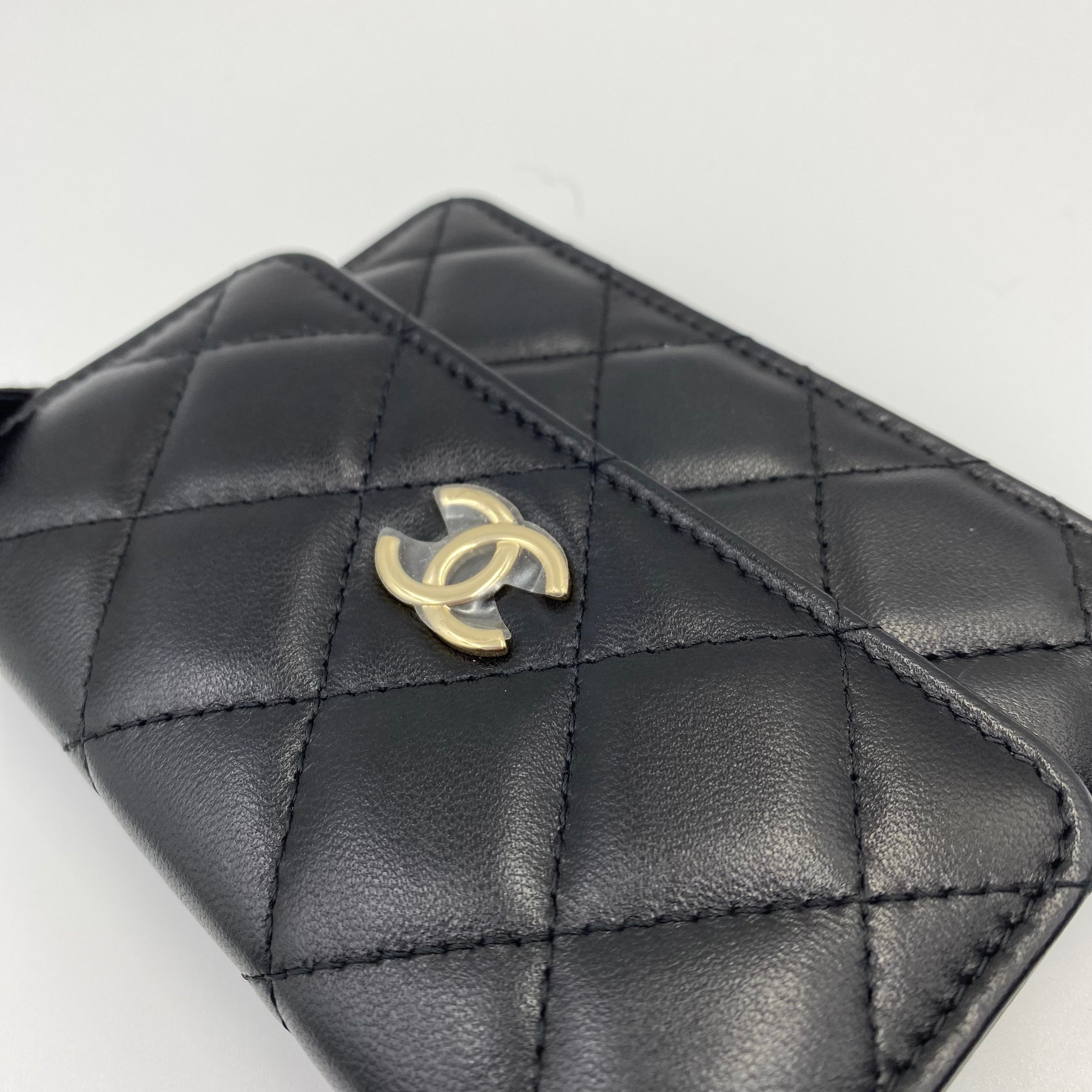 Chanel Card Holder Chain in Black