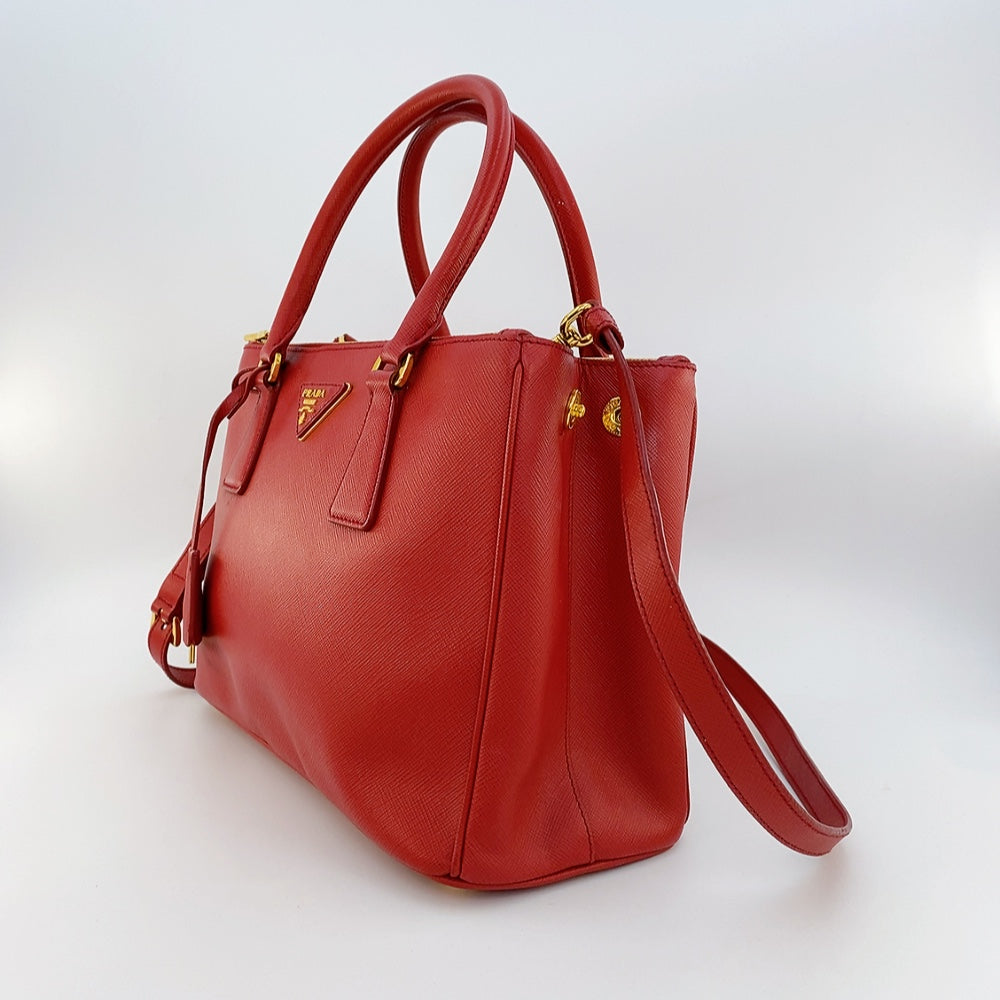 Prada Saffiano Red Galleria