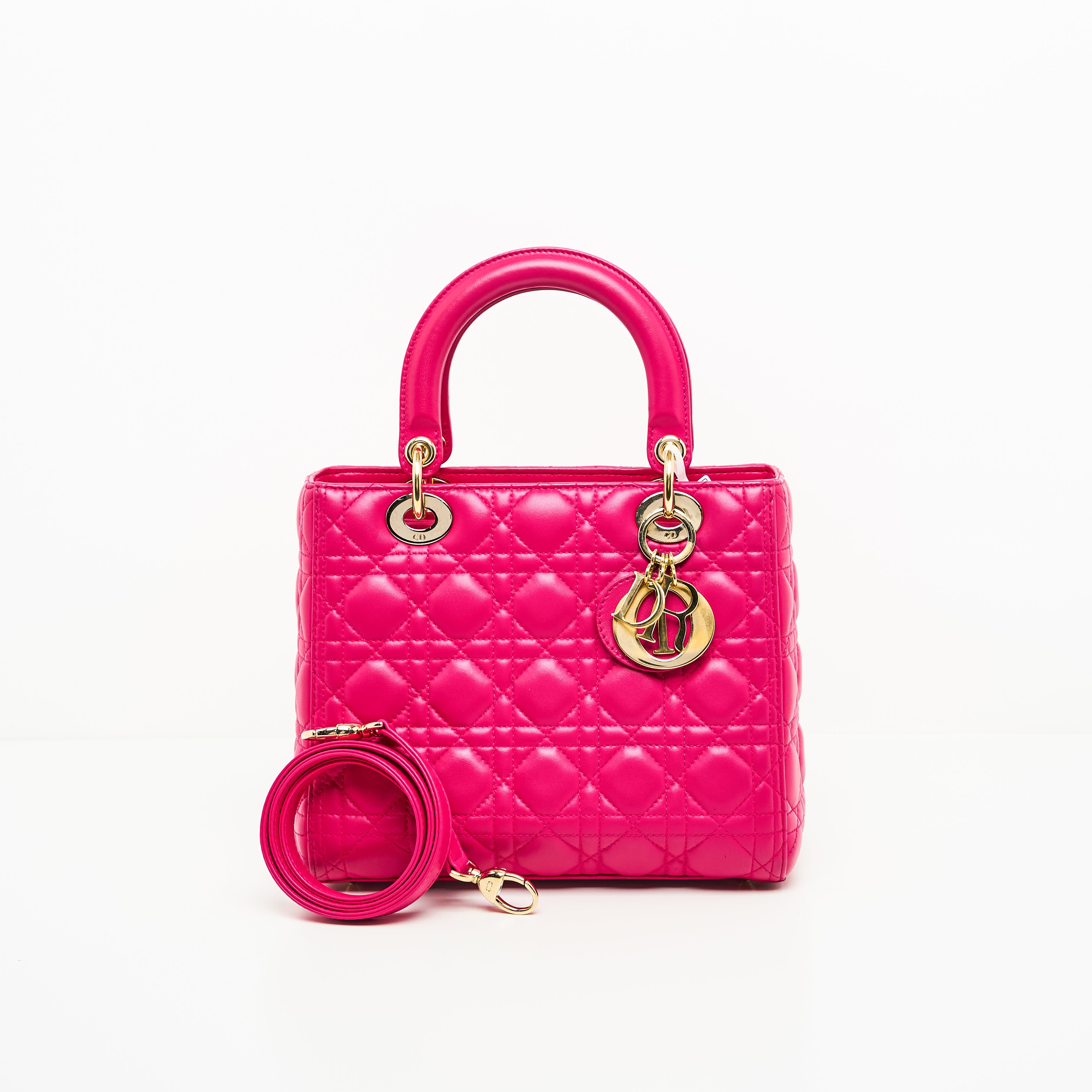 LADY DIOR MEDIUM IN FUCHSIA