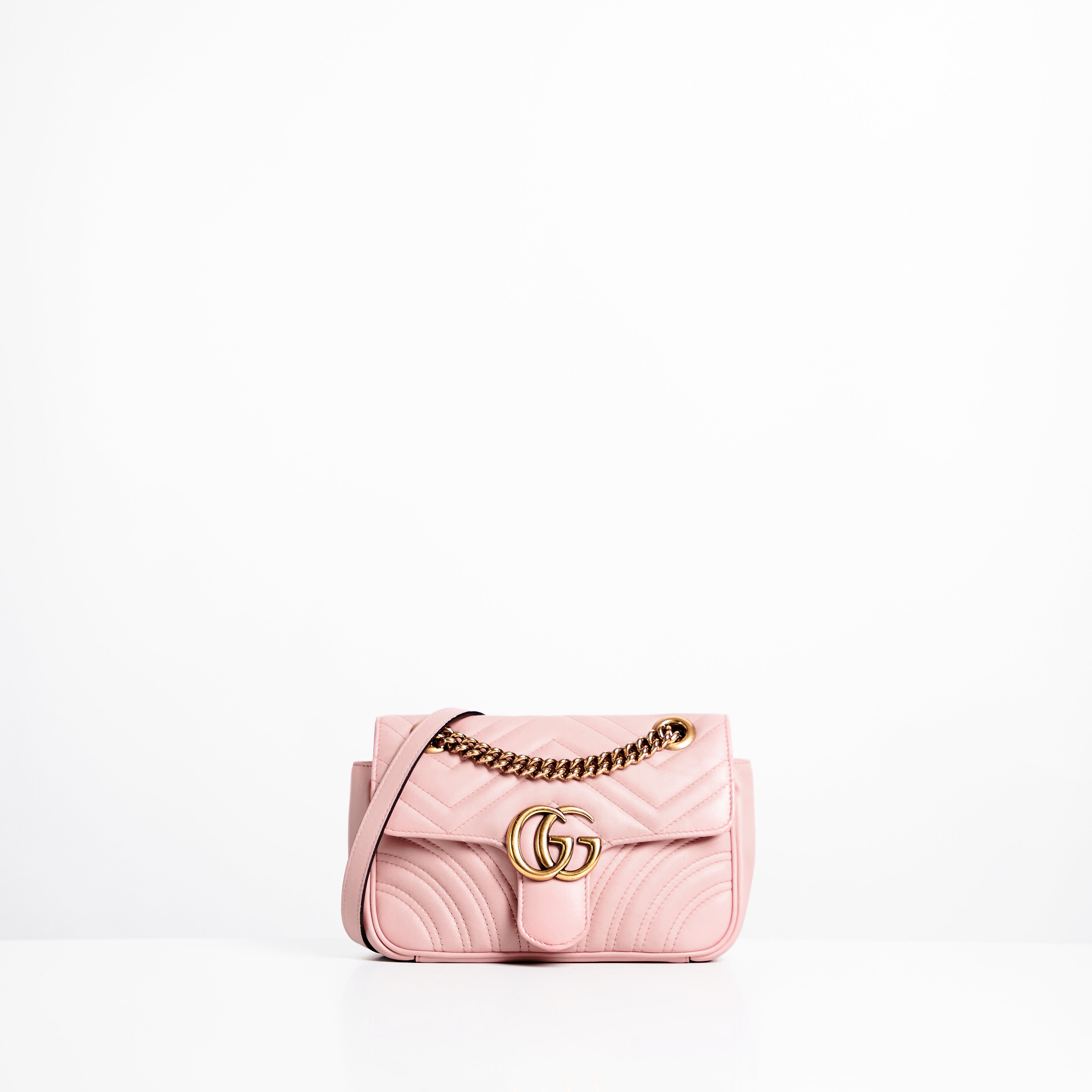 Dusty pink gucci marmont sale