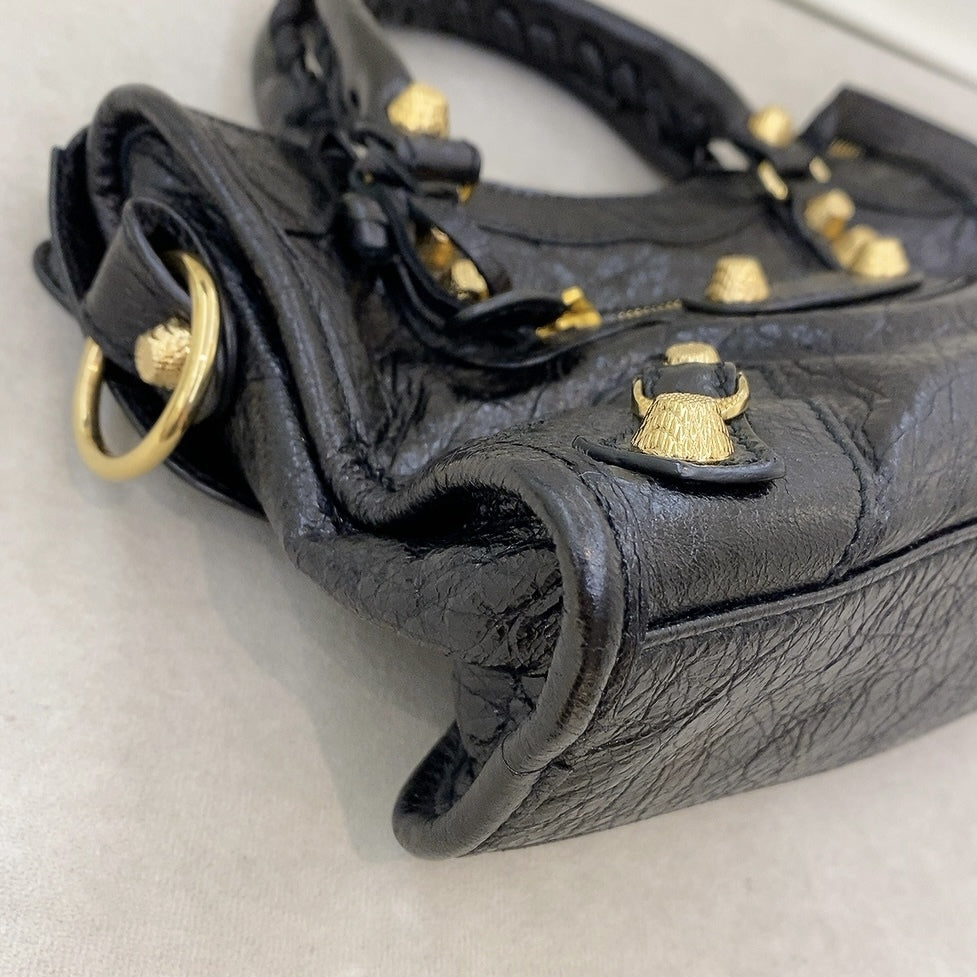 Balenciaga mini discount city gold hardware