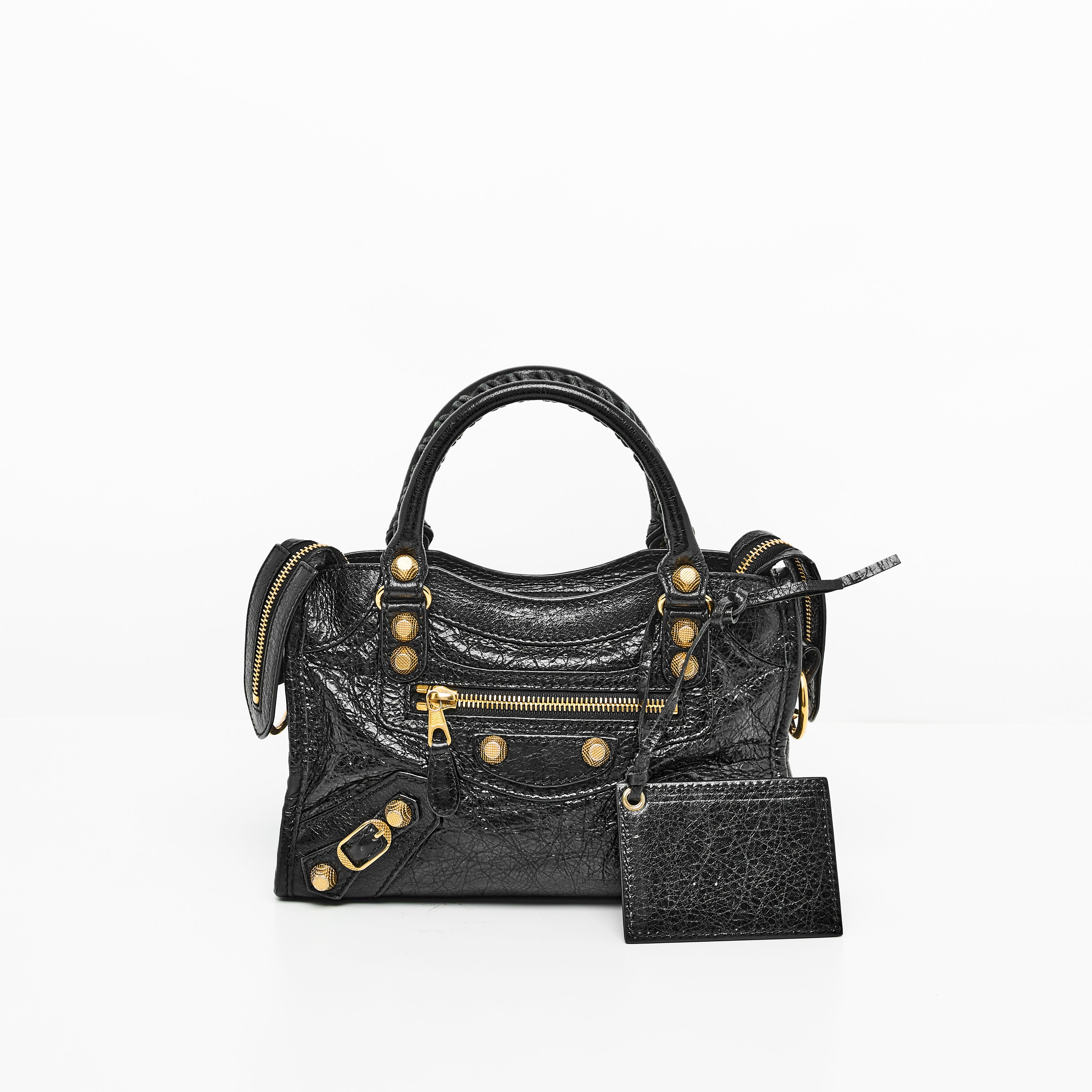 Balenciaga city black gold hardware online