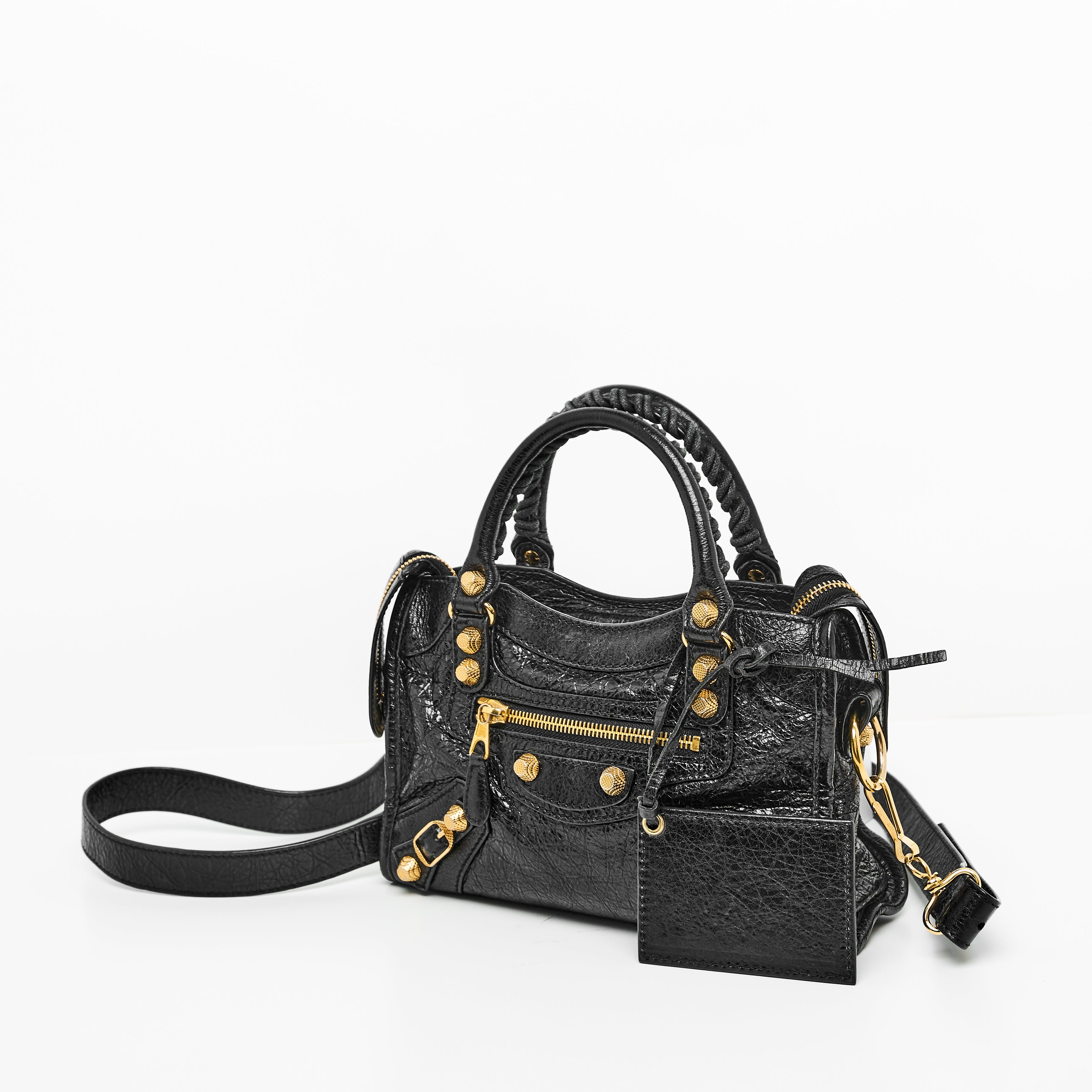 Balenciaga City Mini in Black Gold Hardware