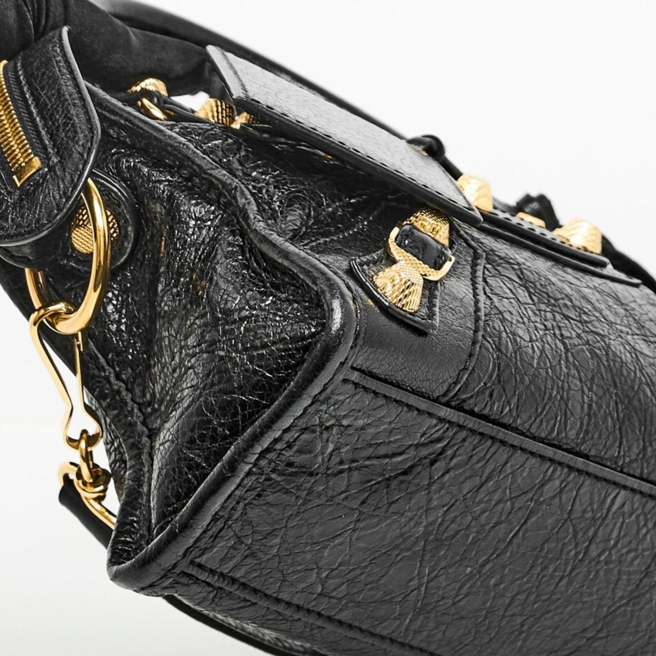 Balenciaga City Mini in Black Gold Hardware