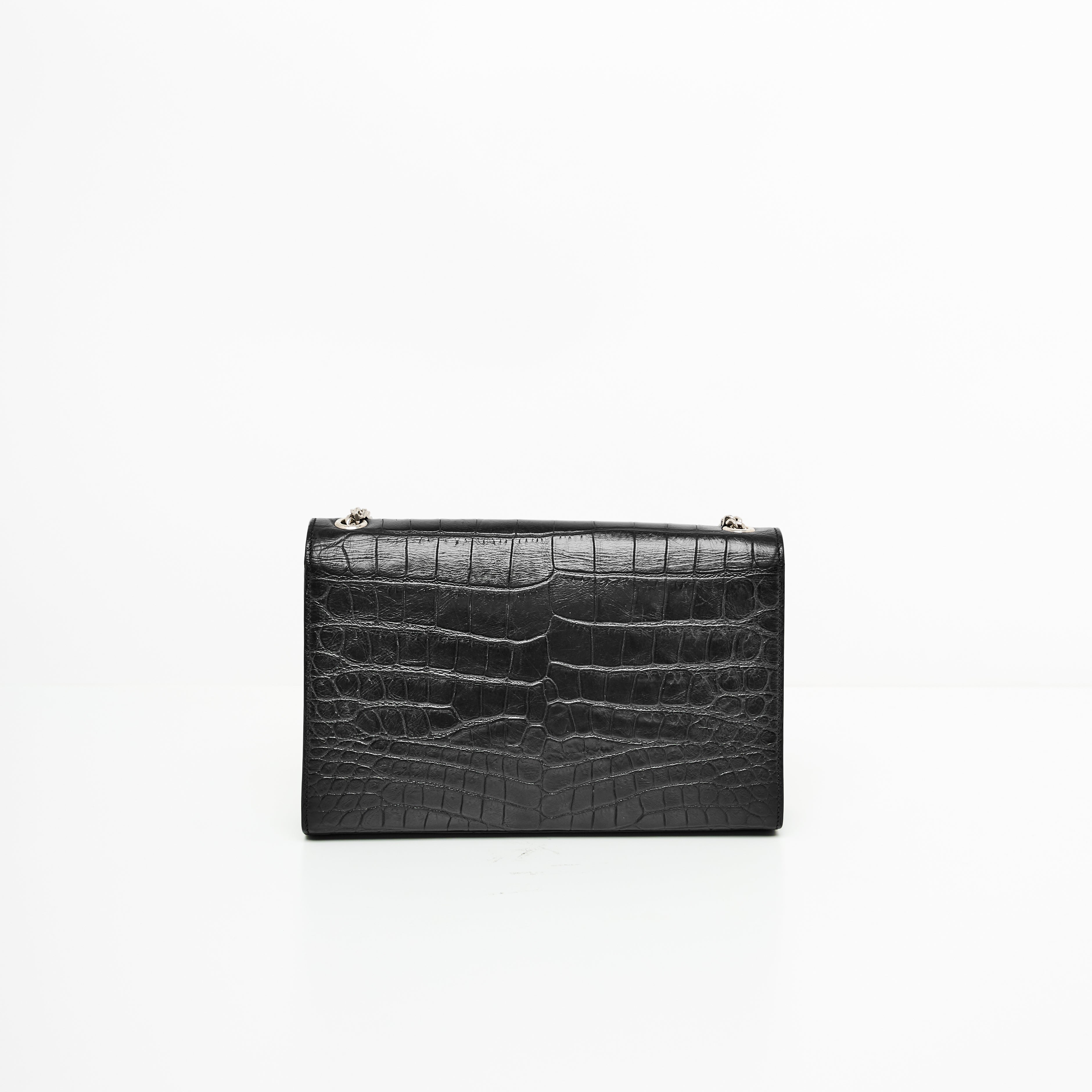 YSL KATE TASSEL IN CROCODILE-EMBOSSED LEATHER