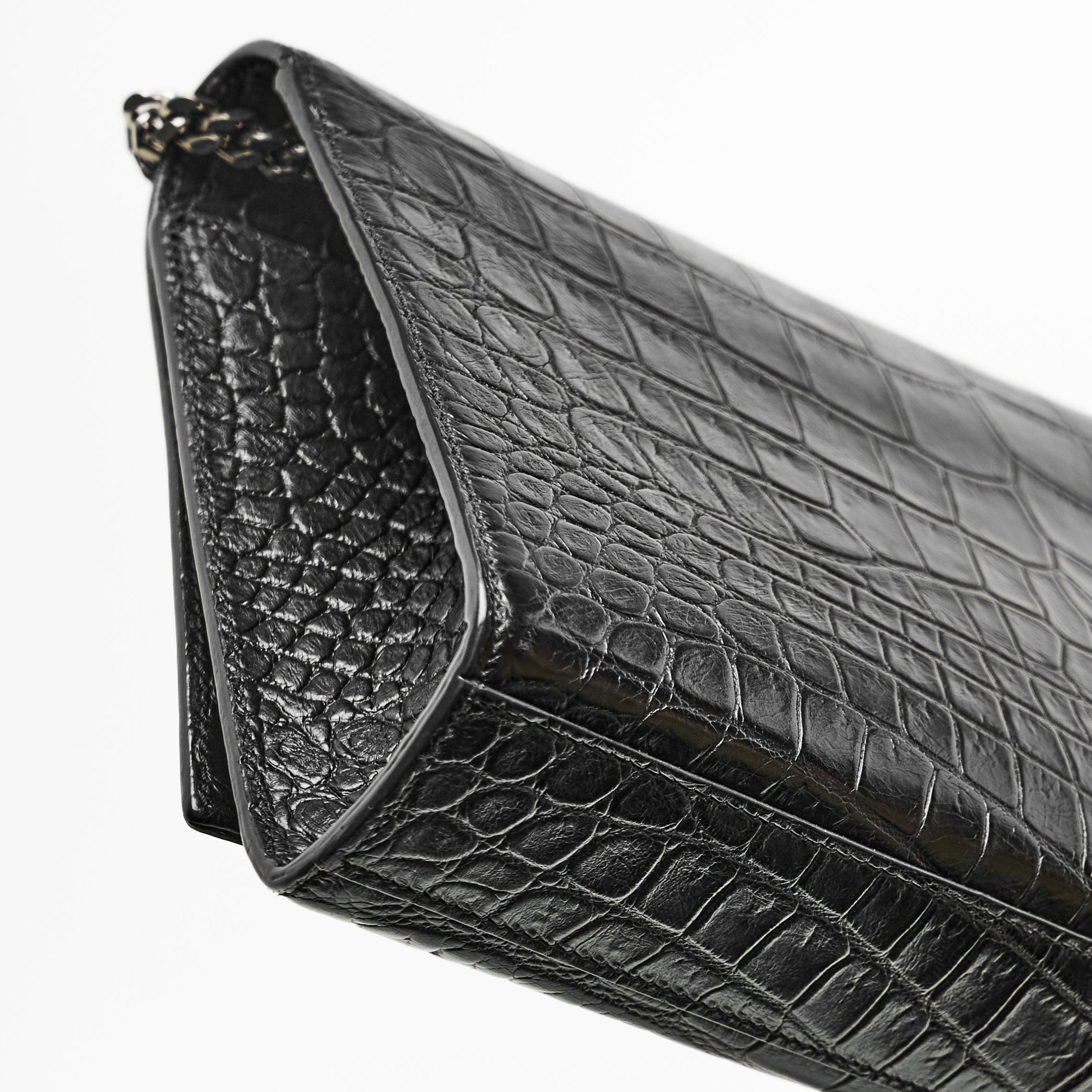 YSL KATE TASSEL IN CROCODILE-EMBOSSED LEATHER