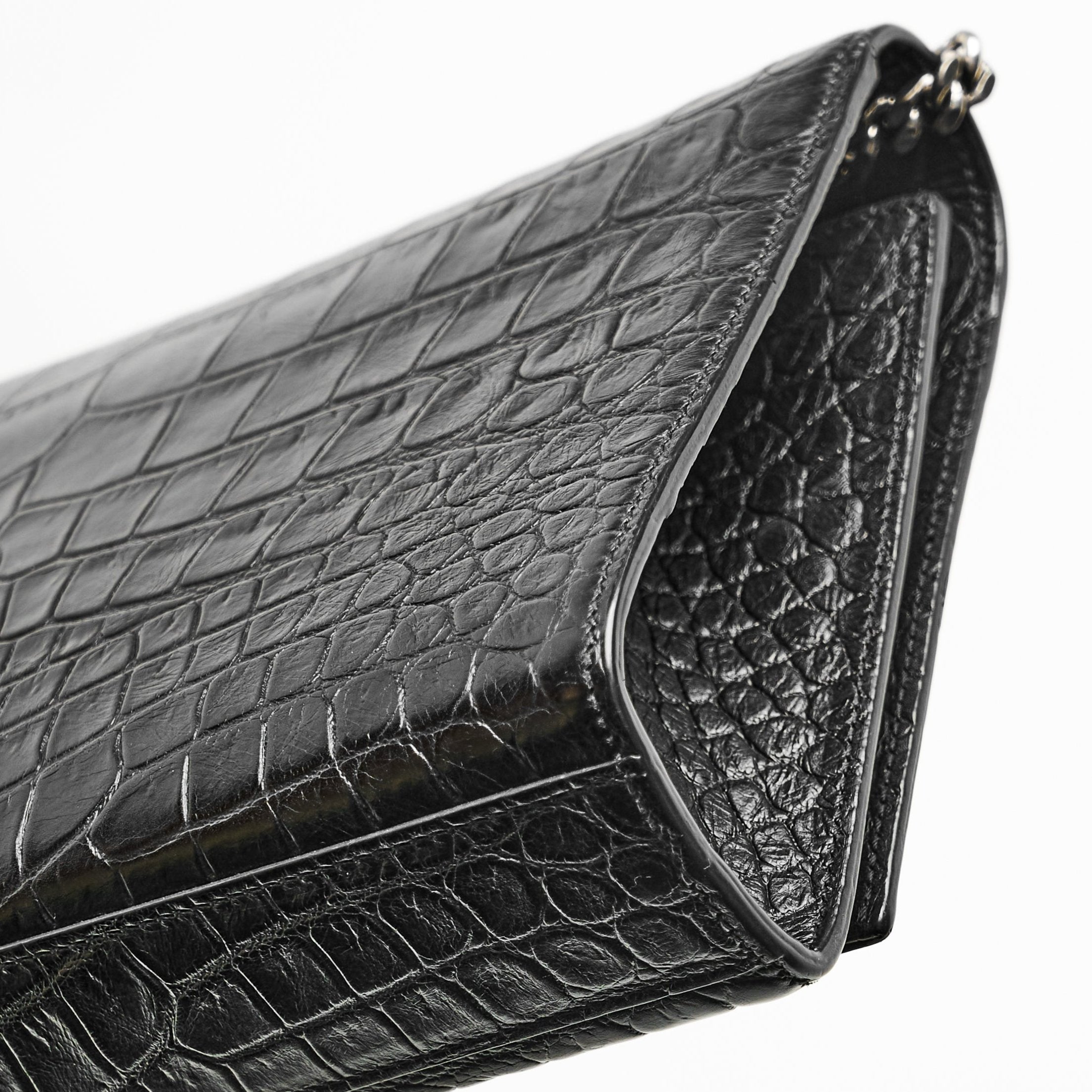 YSL KATE TASSEL IN CROCODILE-EMBOSSED LEATHER