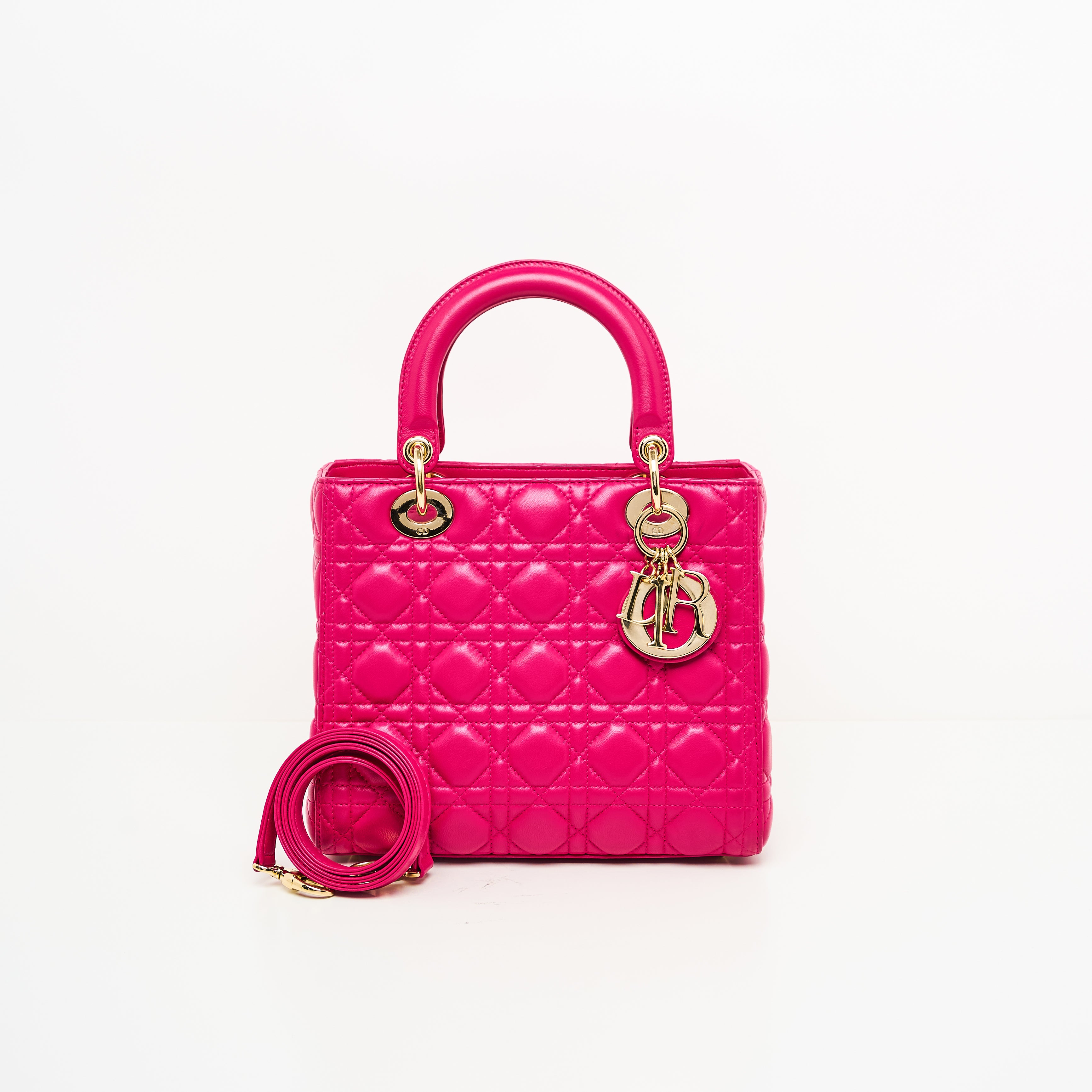 LADY DIOR MEDIUM IN FUCHSIA