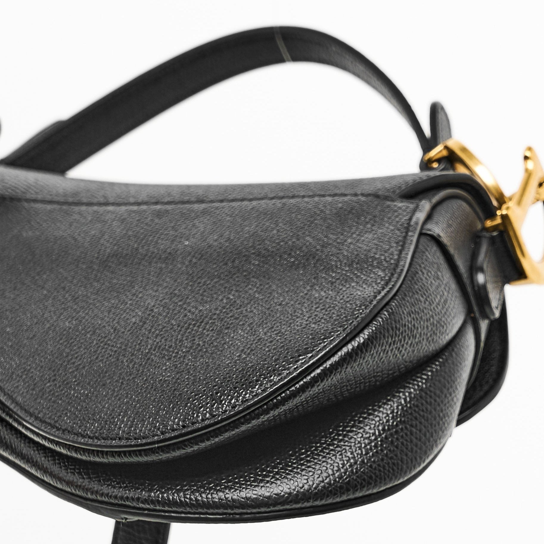 Dior Mini Saddle Bag in Black