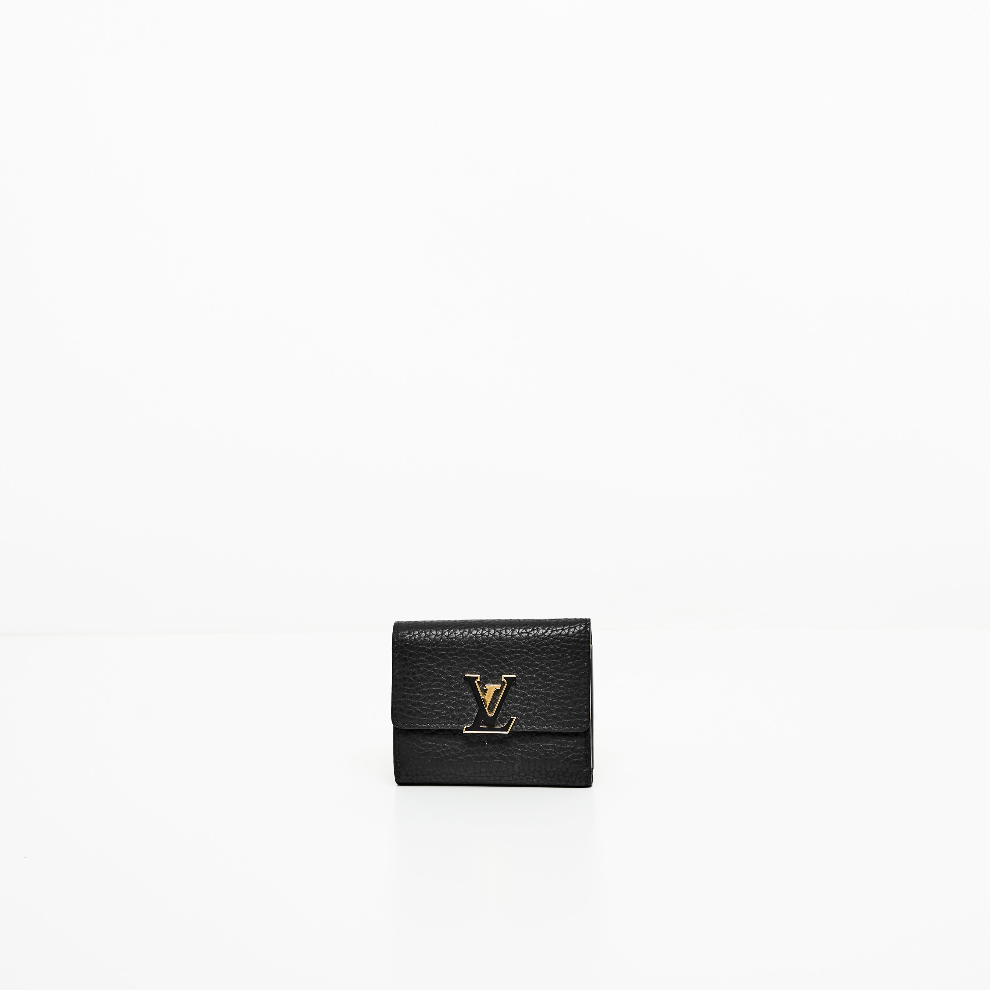 LV Capucines Compact Wallet in Black