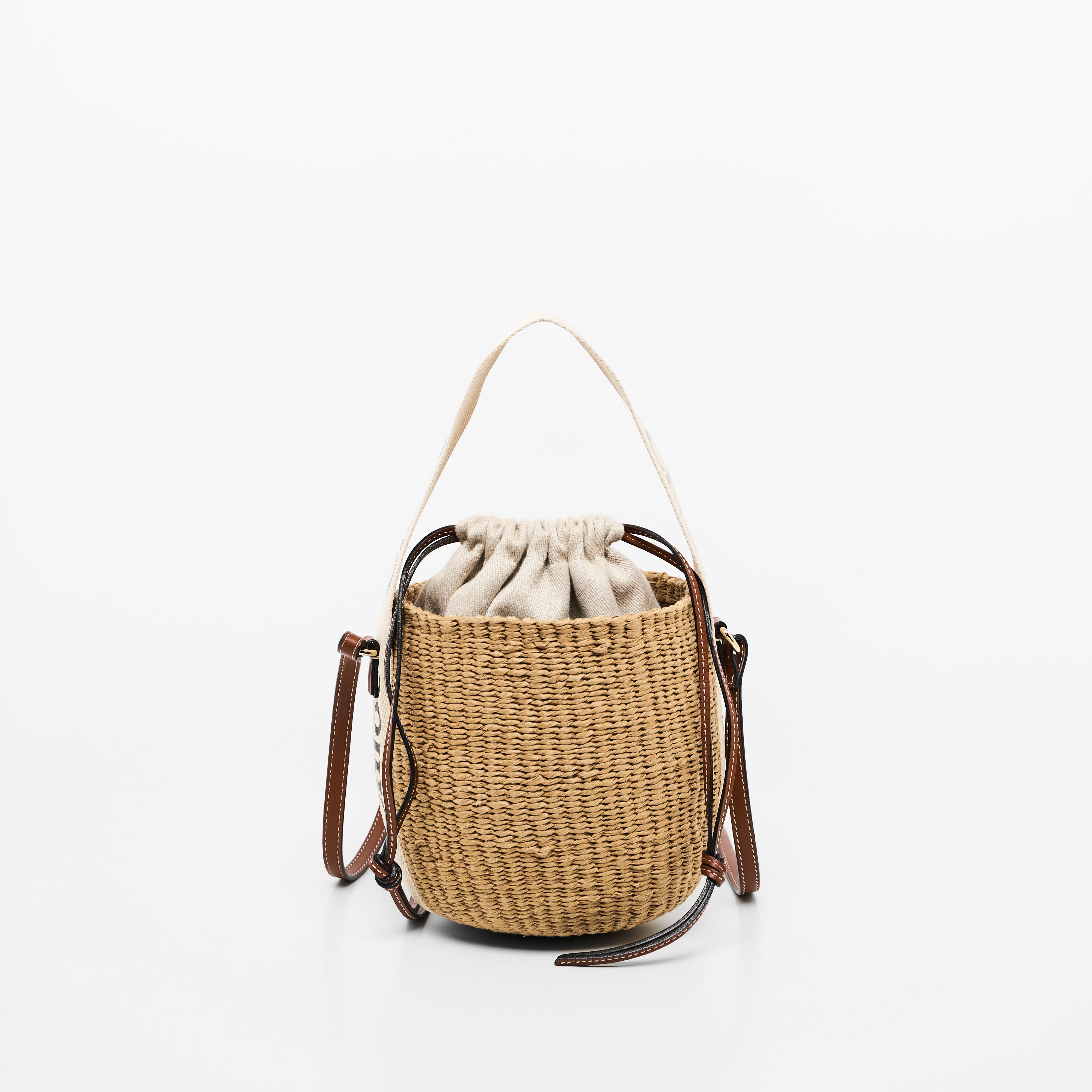 Small Woody Basket in Natural Fibers