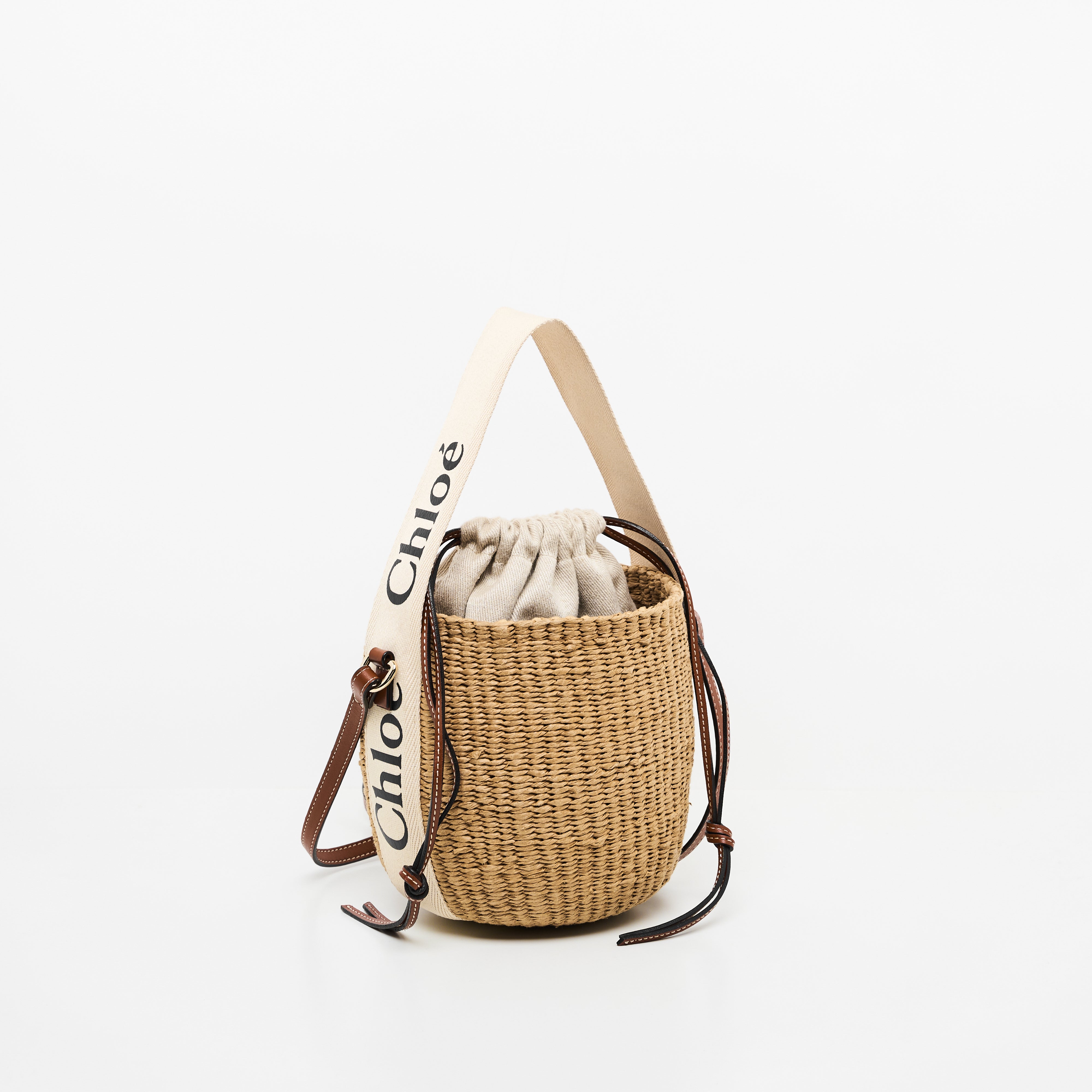 Small Woody Basket in Natural Fibers