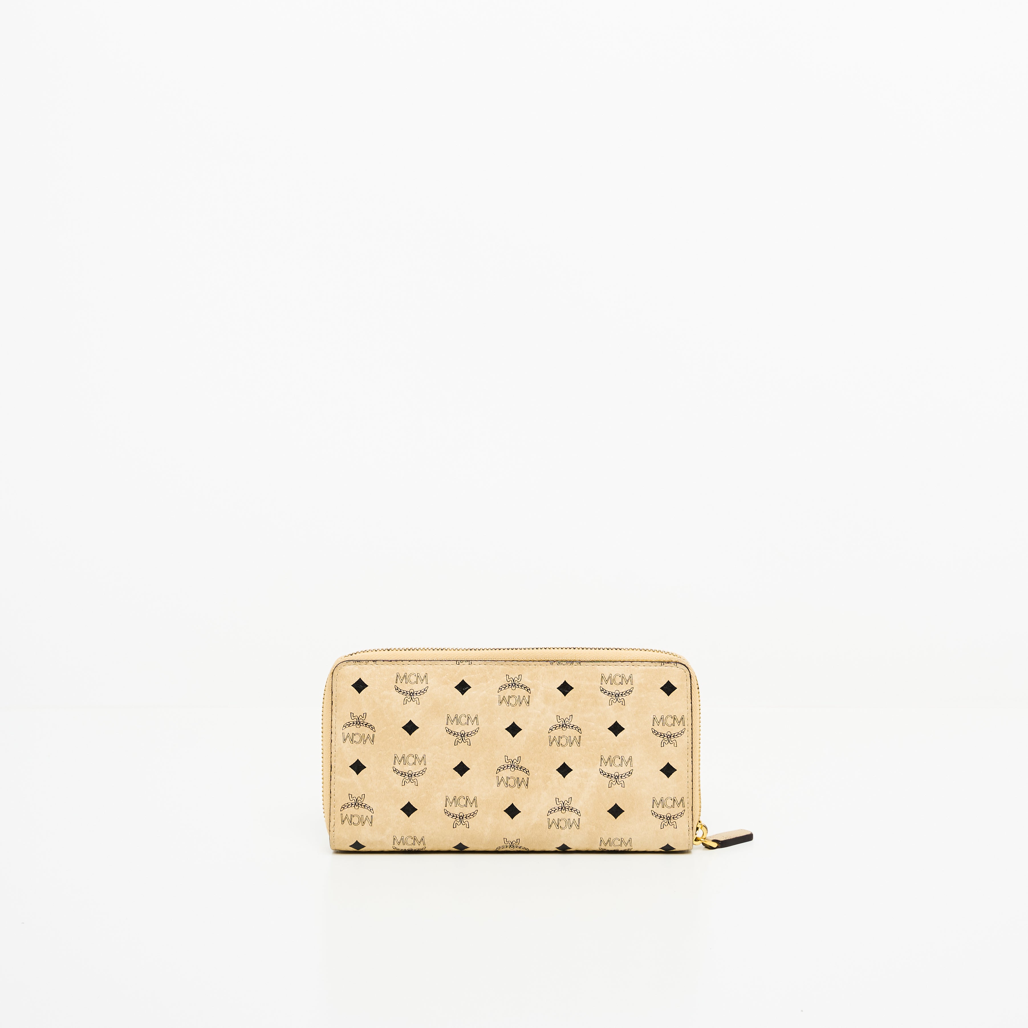 MCM Long Wallet in Beige