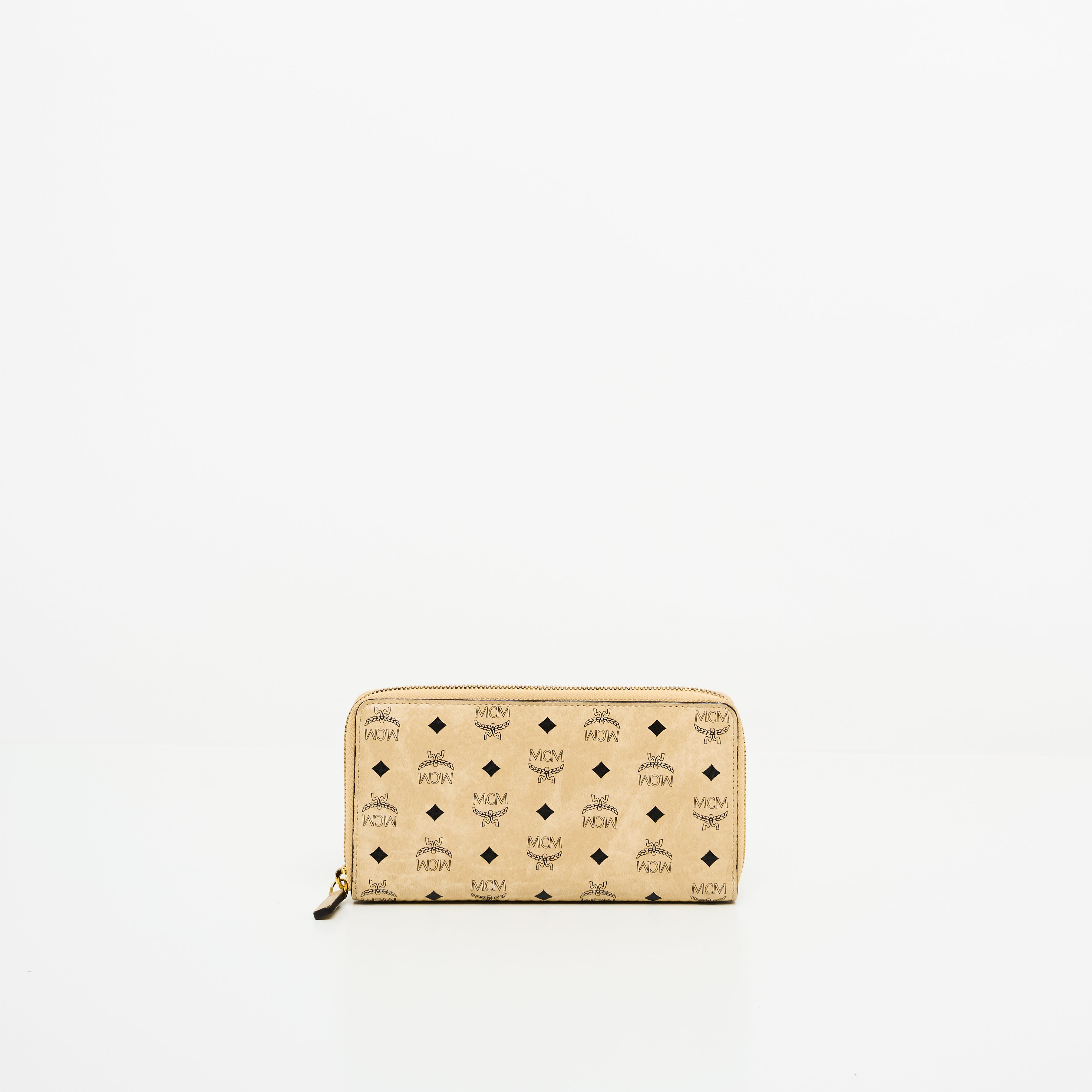 MCM Long Wallet in Beige