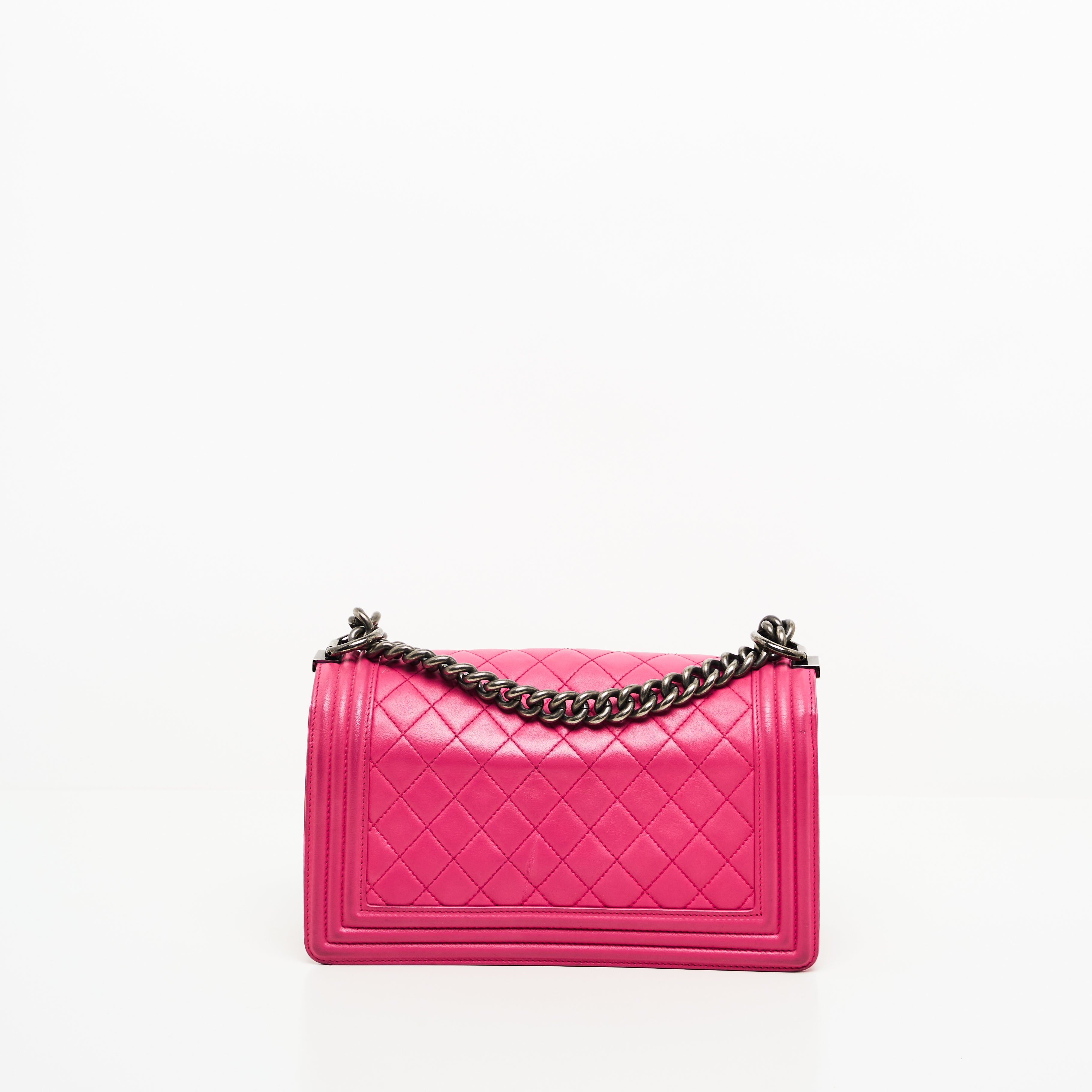 Chanel Boy Lambskin Old Medium in Pink