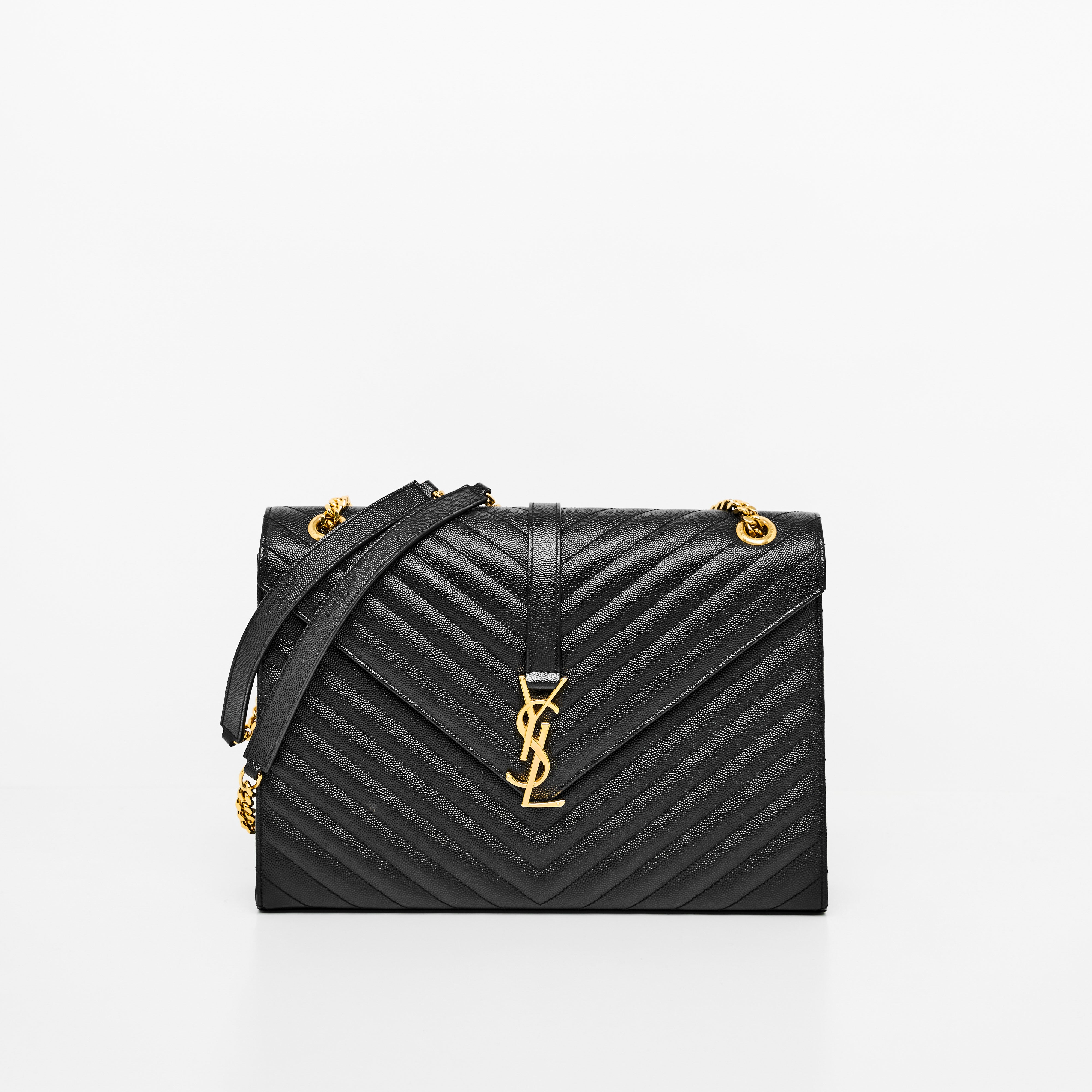 YSL Envelope Bag in Black