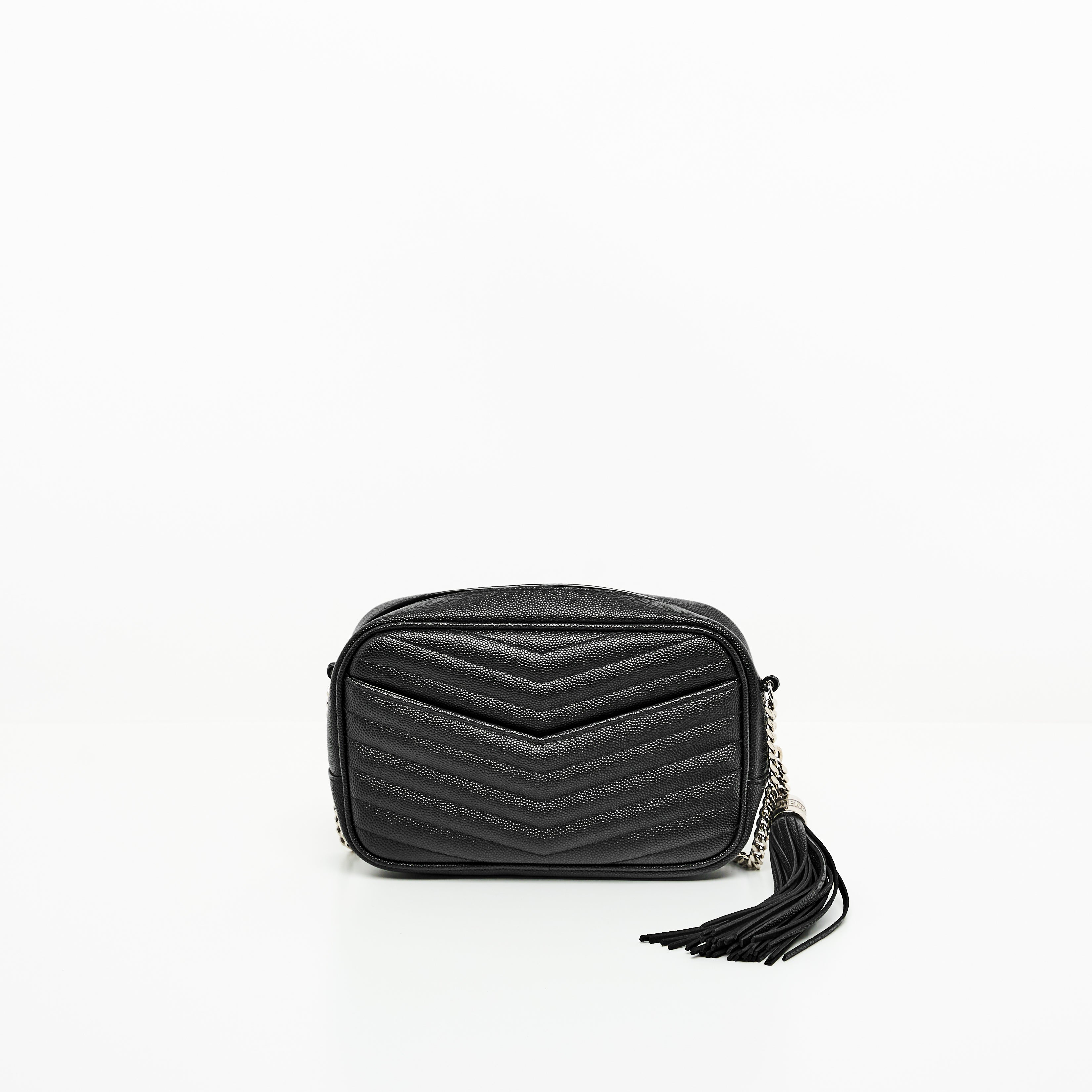 YSL Mini Lou Camera Crossbody Bag in Black